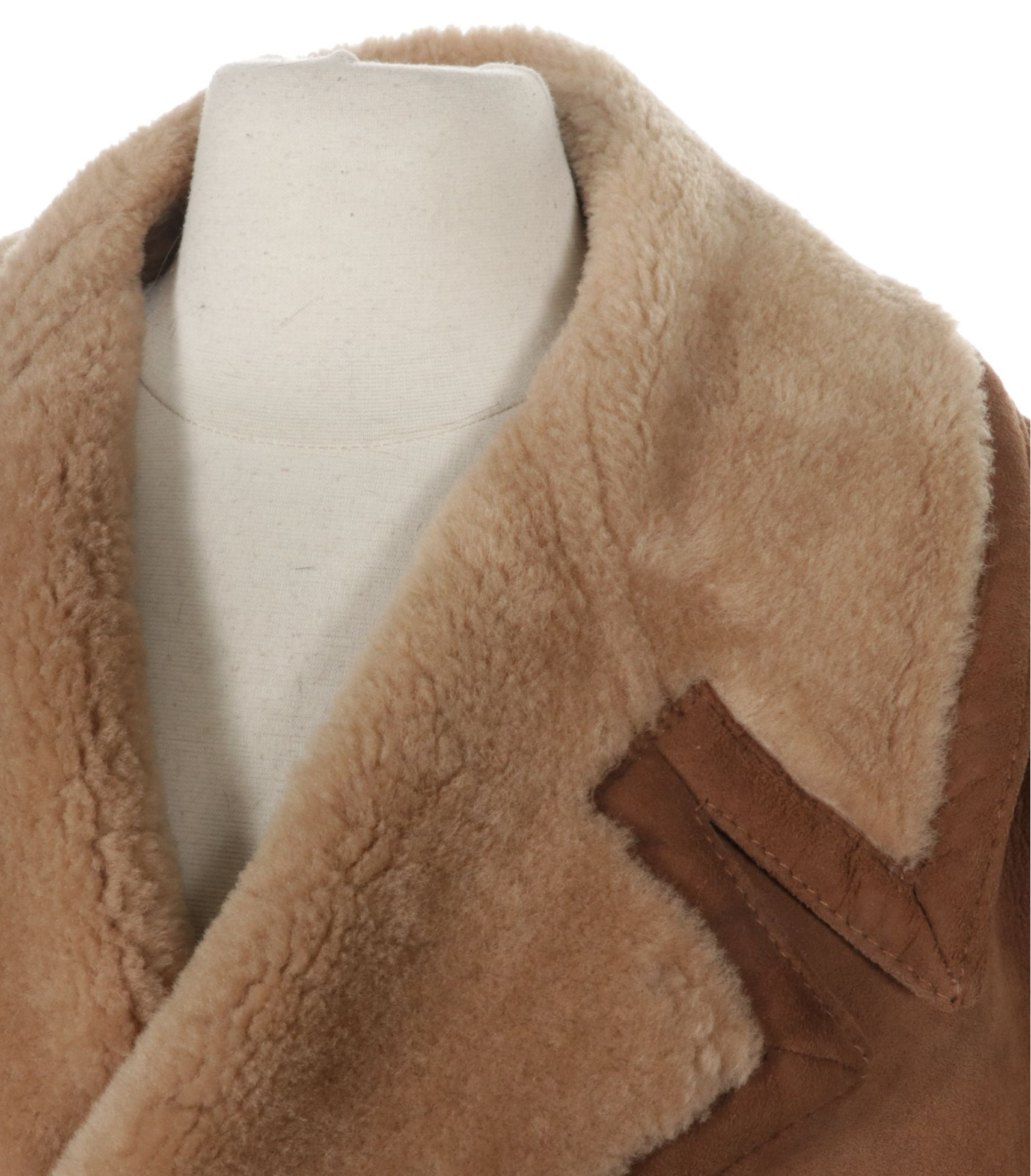 Sawyer Lamb Shearling Double-Breasted Sheepskin Coat, Size 46L