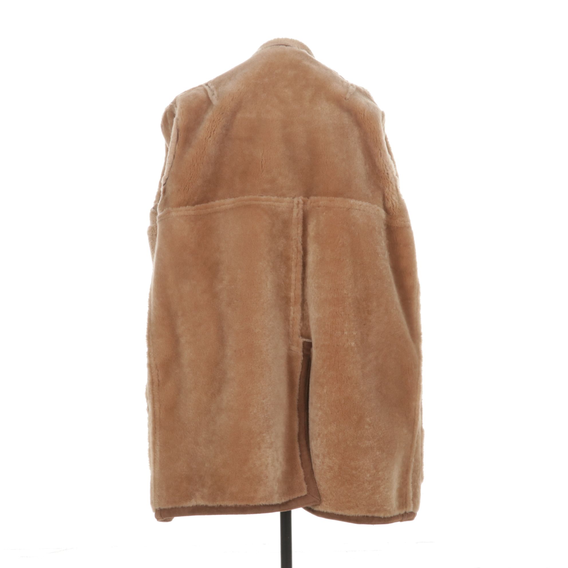 Sawyer Lamb Shearling Double-Breasted Sheepskin Coat, Size 46L