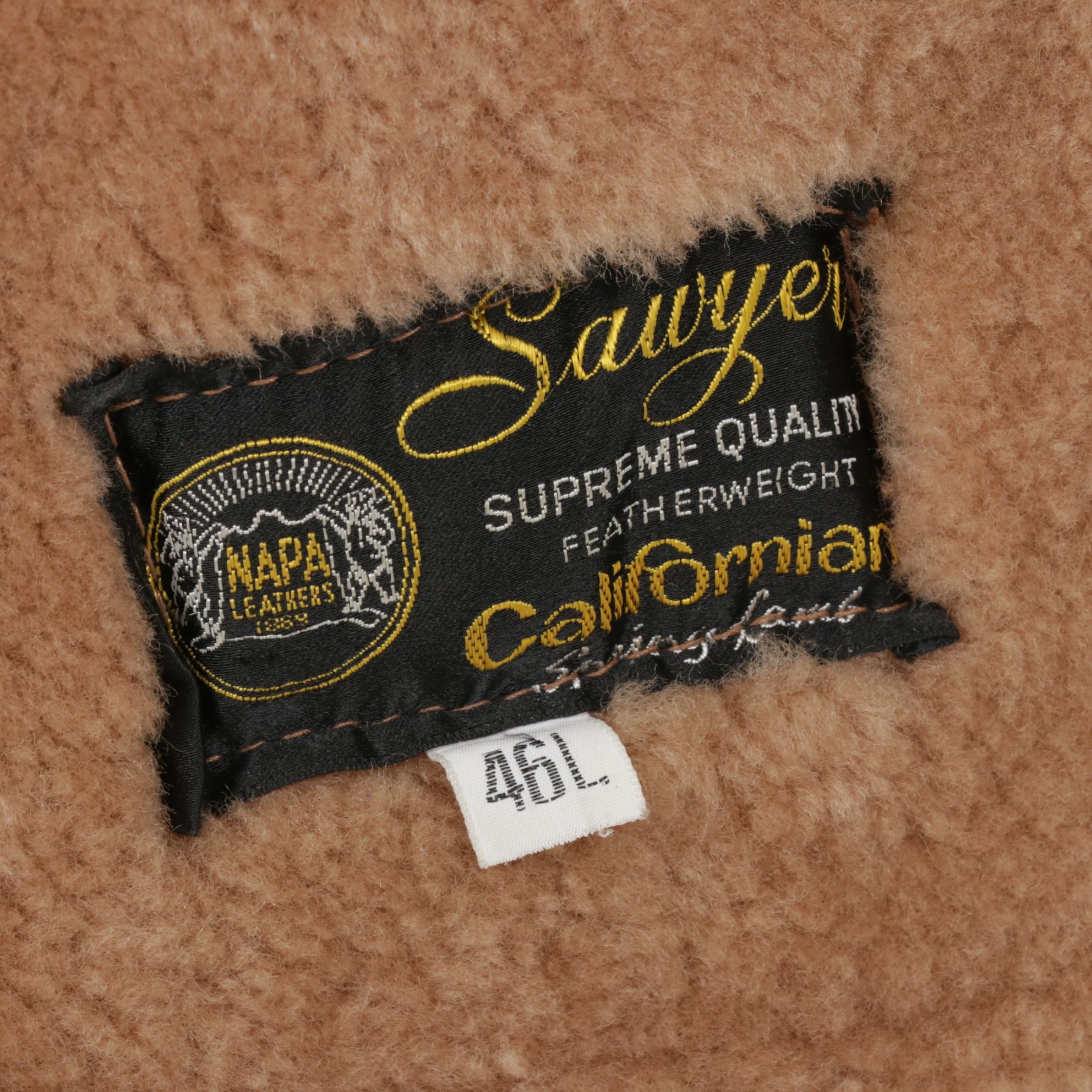 Sawyer Lamb Shearling Double-Breasted Sheepskin Coat, Size 46L