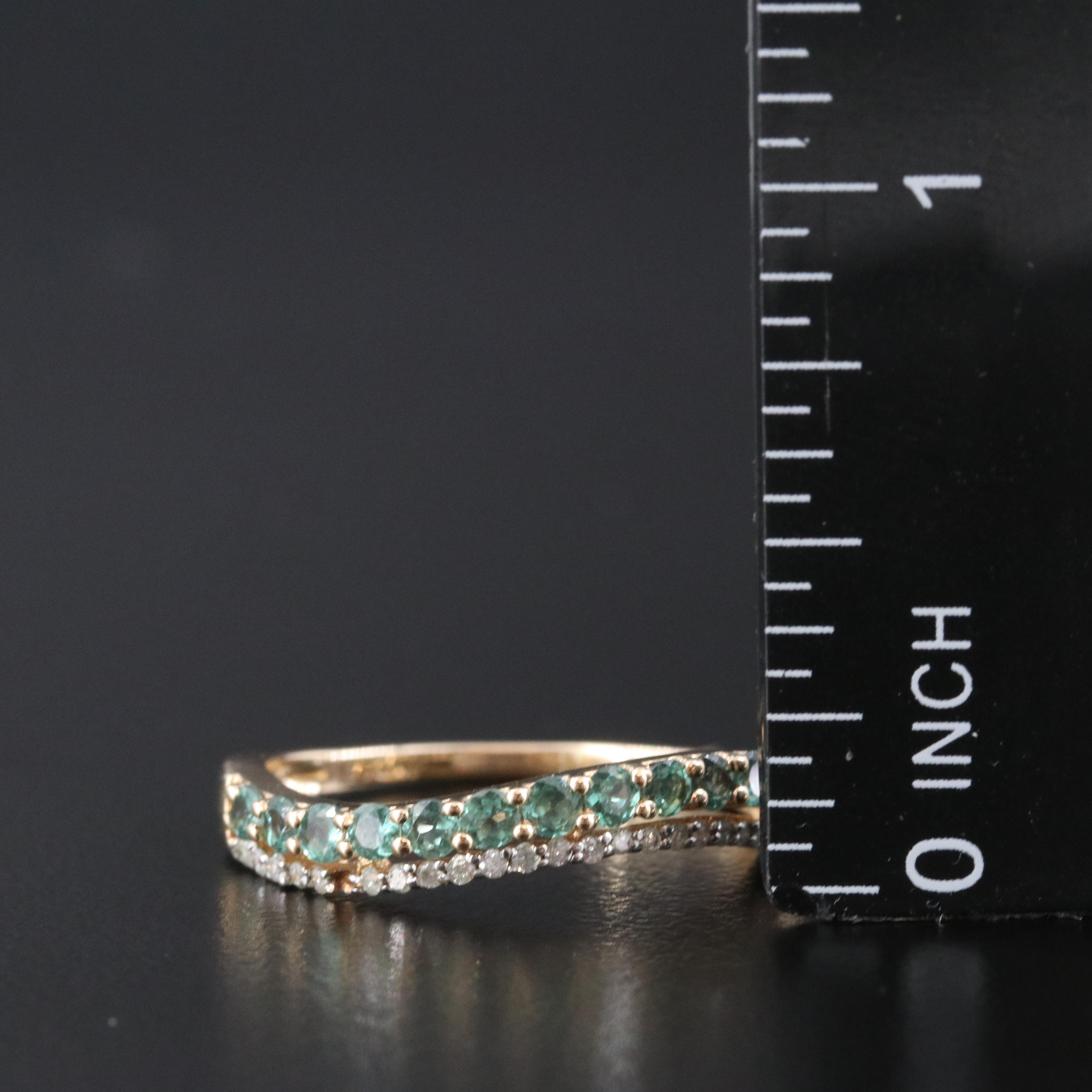 14K Alexandrite and Diamond Ring