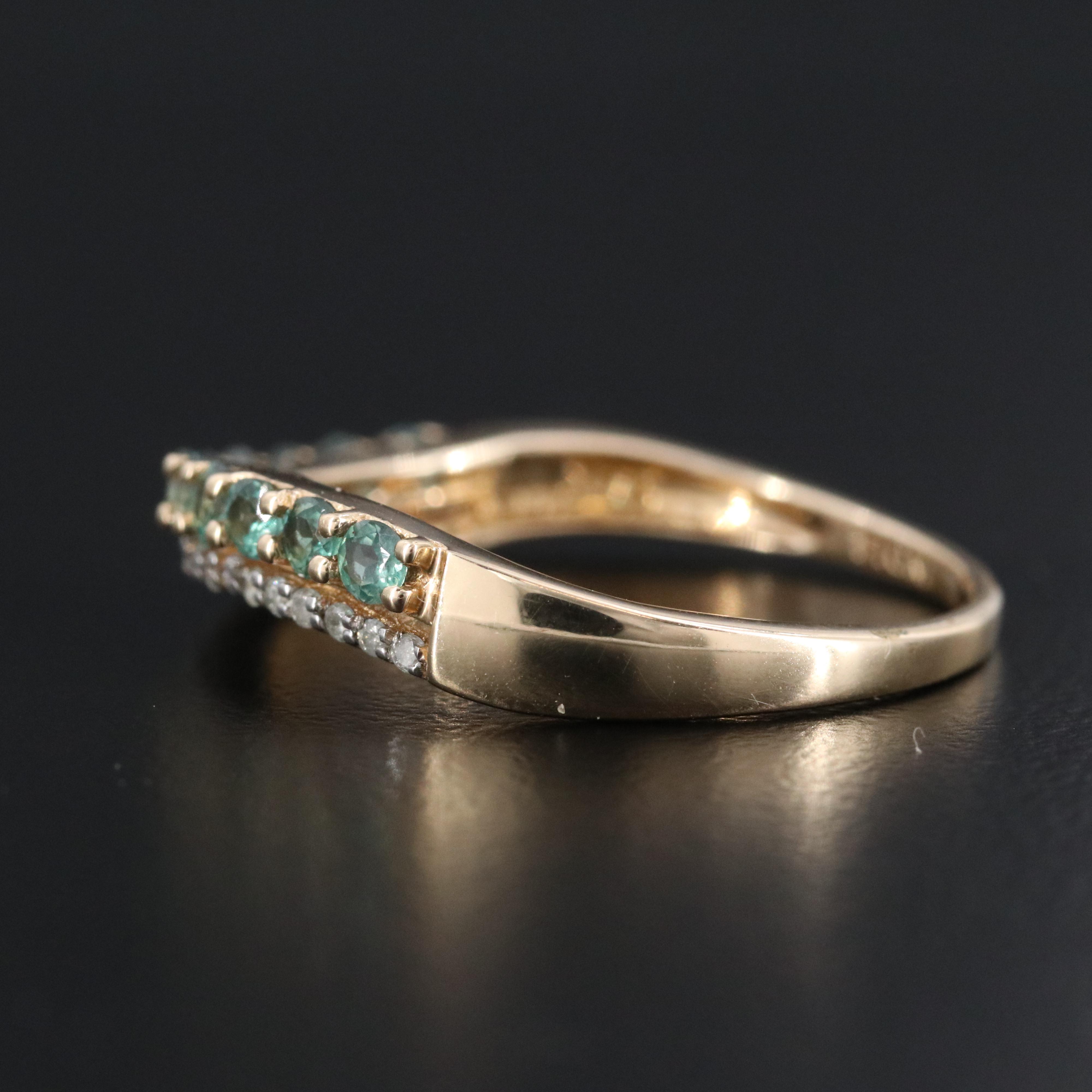 14K Alexandrite and Diamond Ring