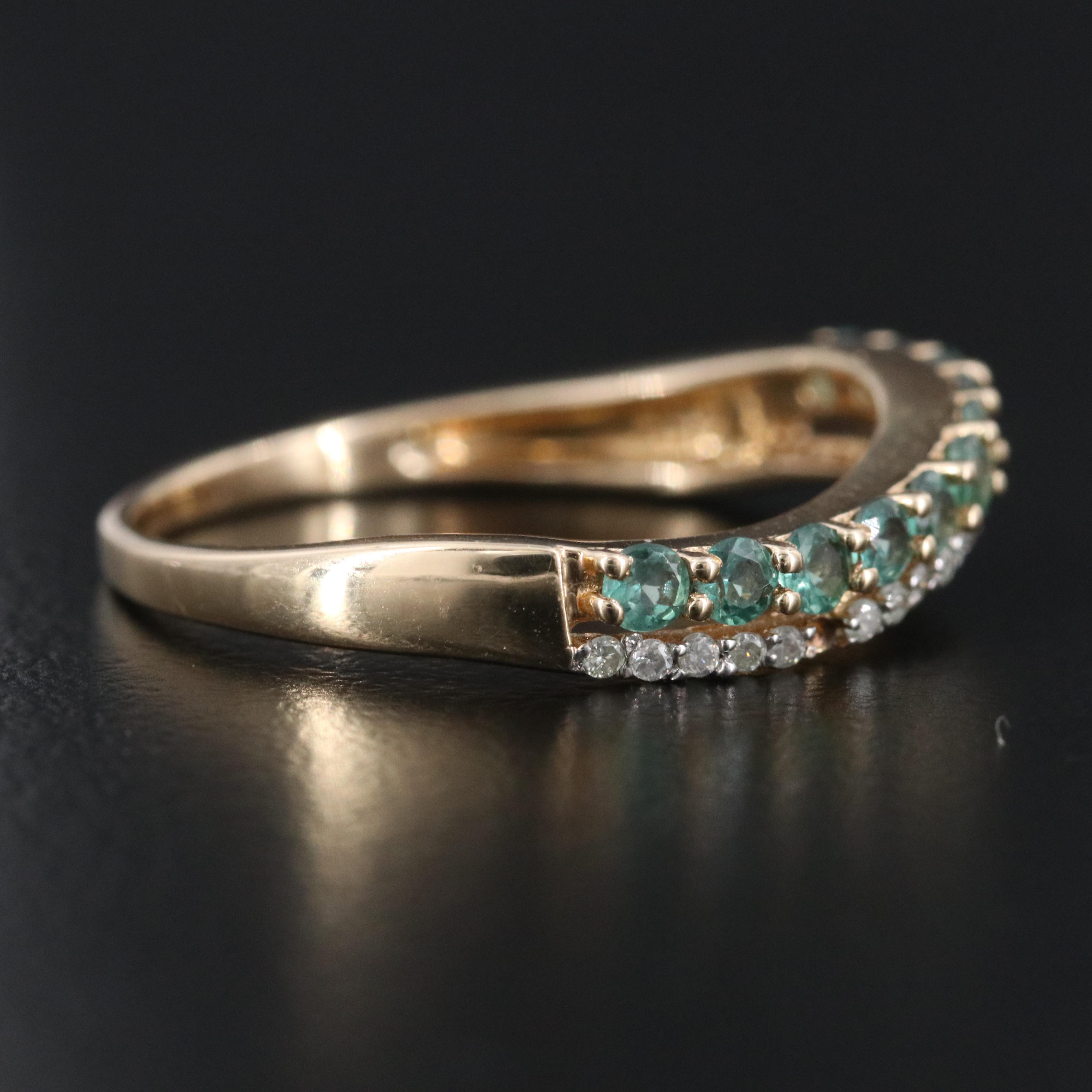 14K Alexandrite and Diamond Ring