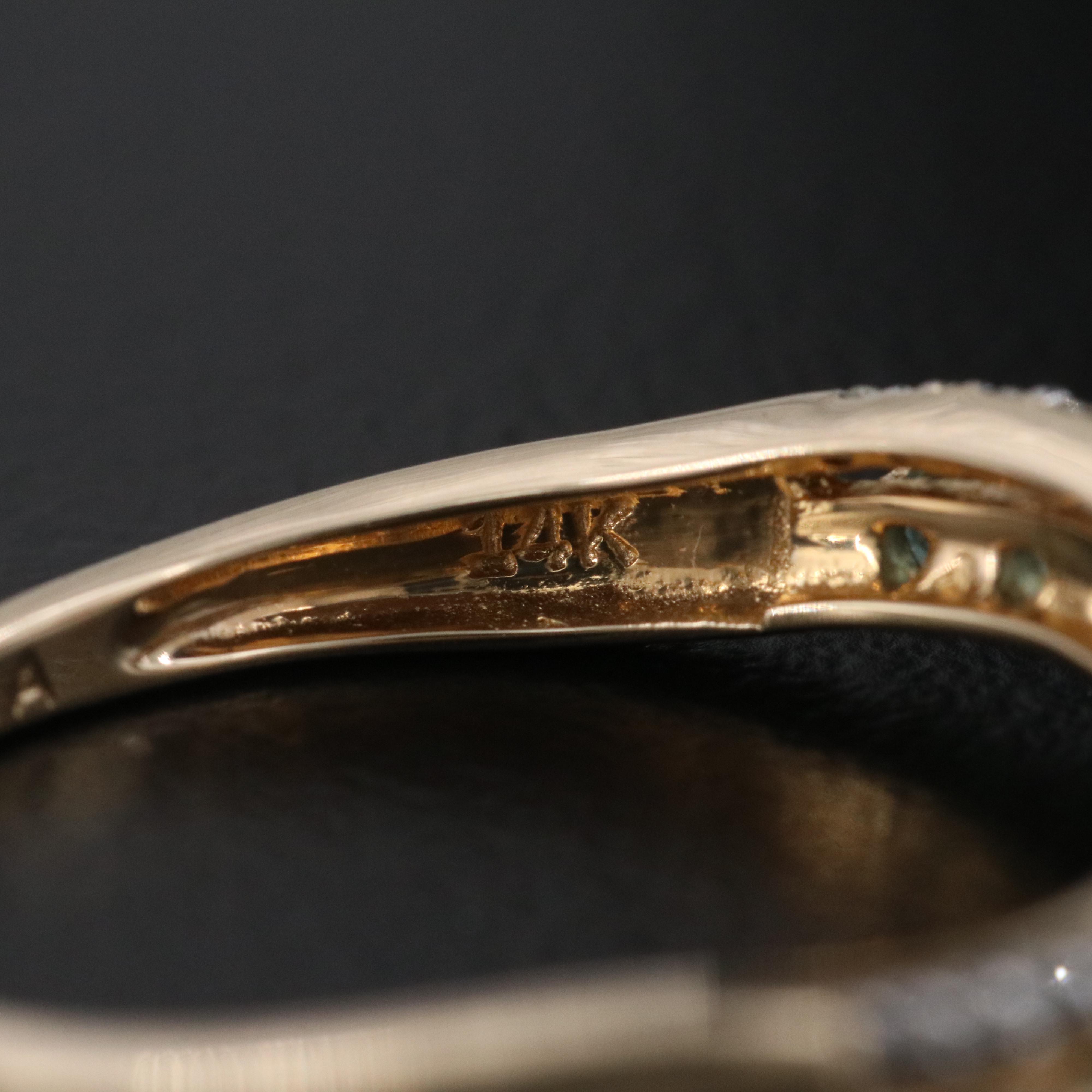 14K Alexandrite and Diamond Ring