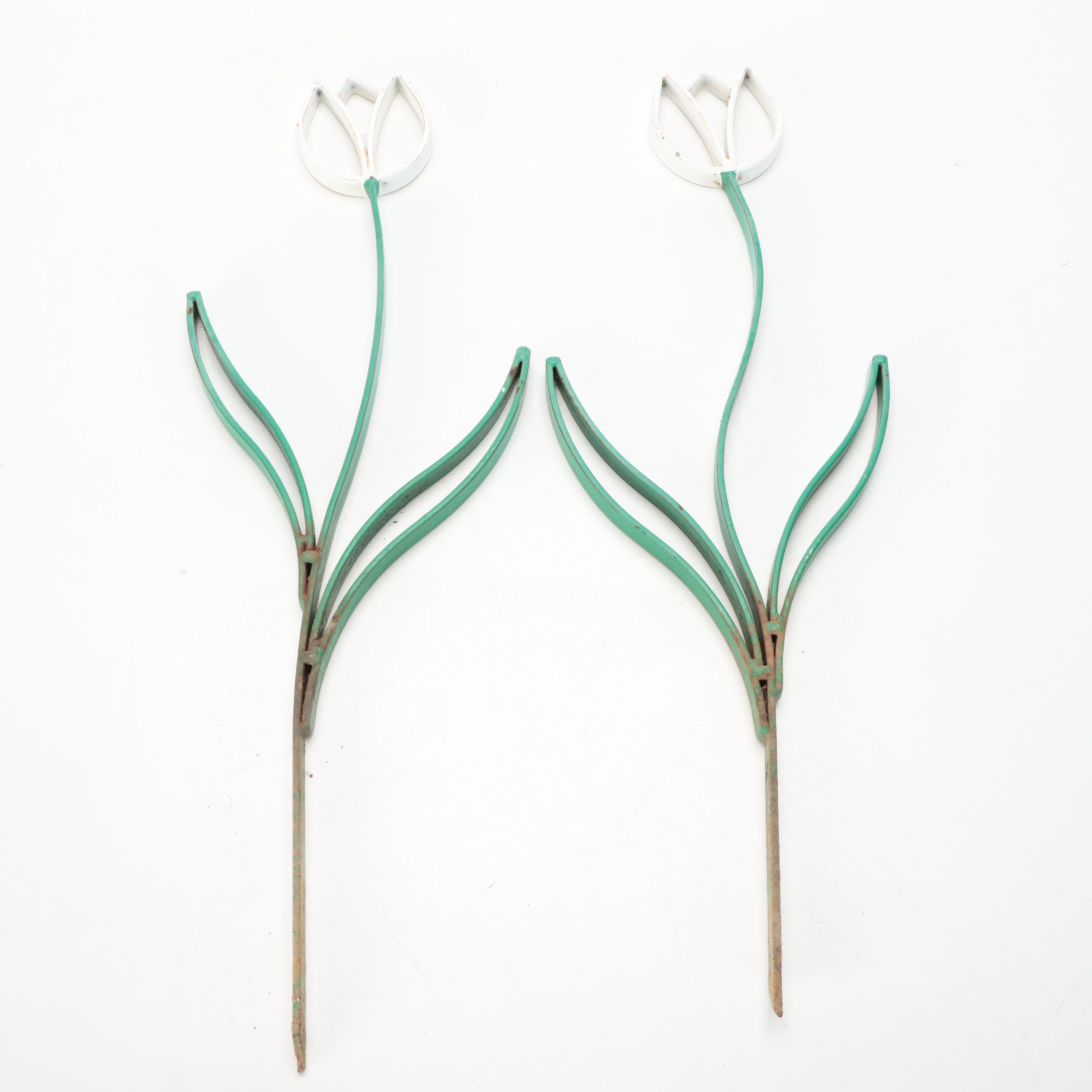 Metal Tulip Yard Decorations