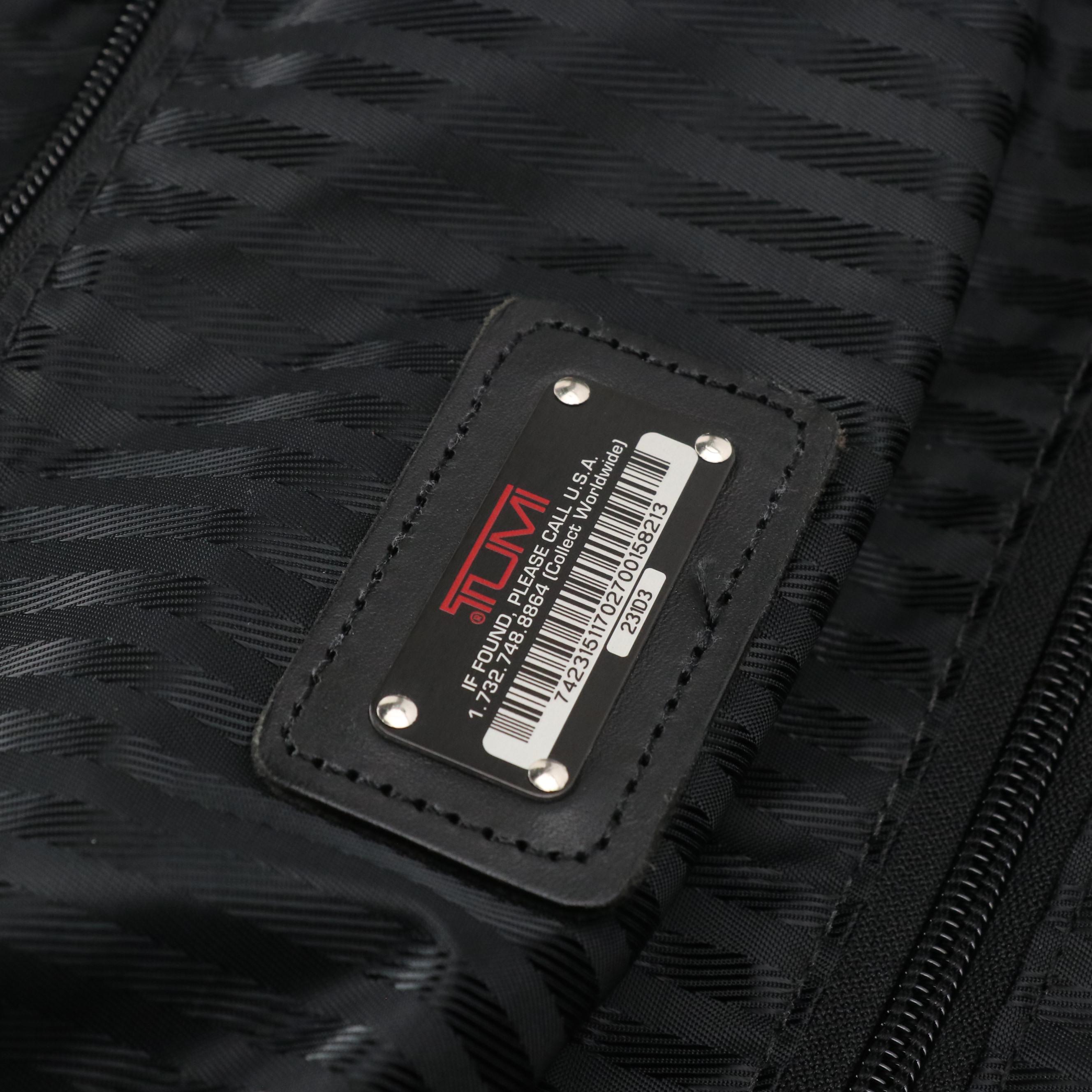 Tumi Alpha Bifold Garment Travel Bag in Black Nylon Canvas