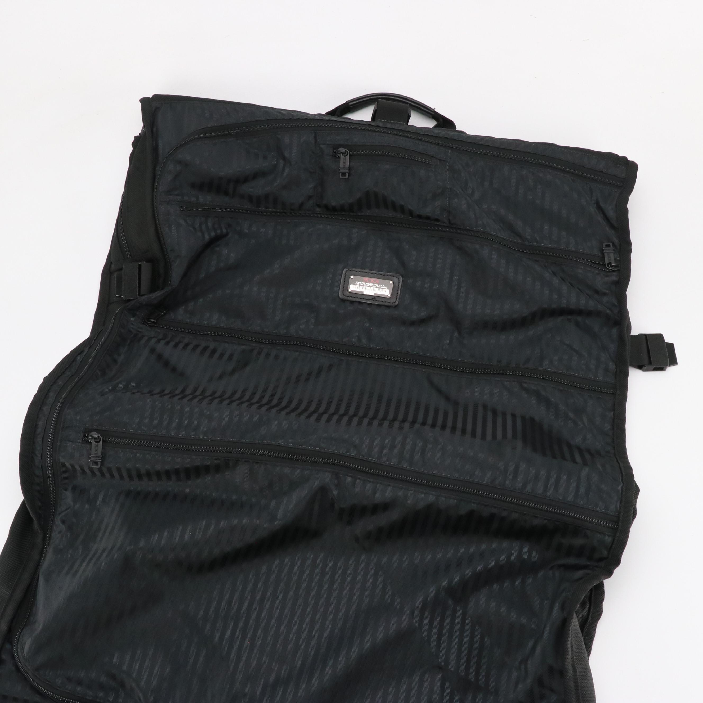 Tumi Alpha Bifold Garment Travel Bag in Black Nylon Canvas