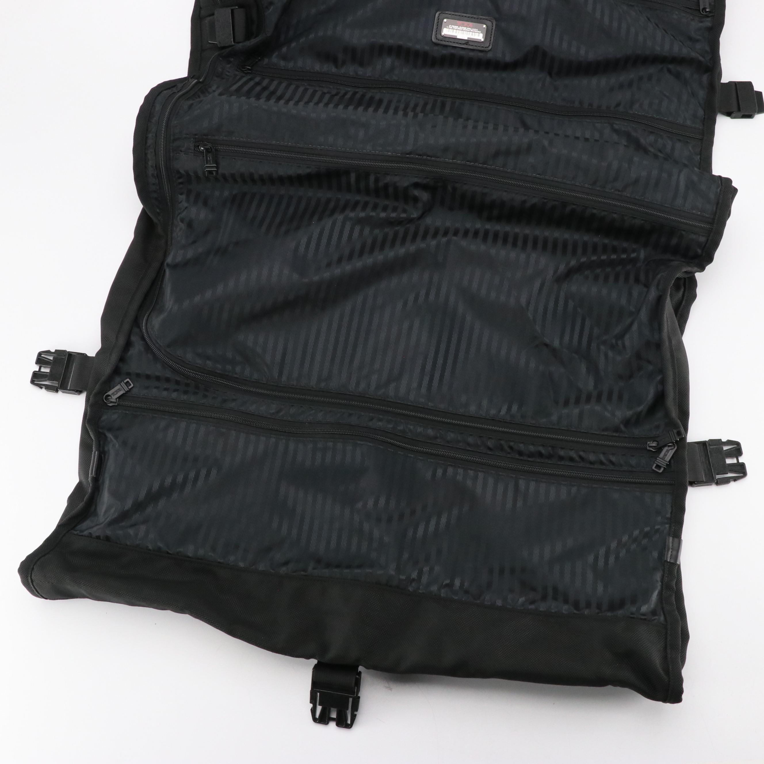Tumi Alpha Bifold Garment Travel Bag in Black Nylon Canvas