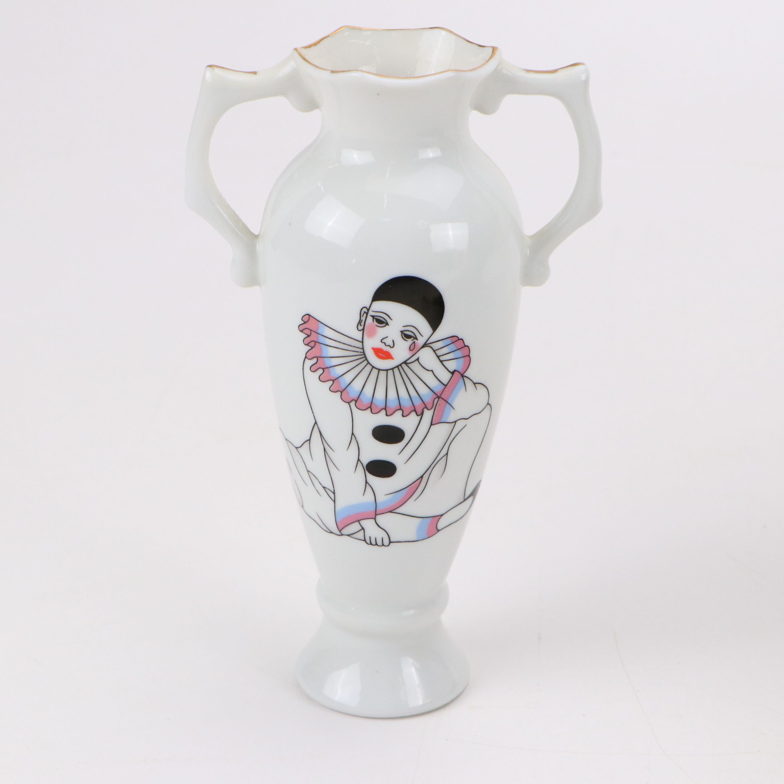 "Pierrot Occur!" Glass Figurine, Carlton Cards Ceramic Mug, and More Clown Décor
