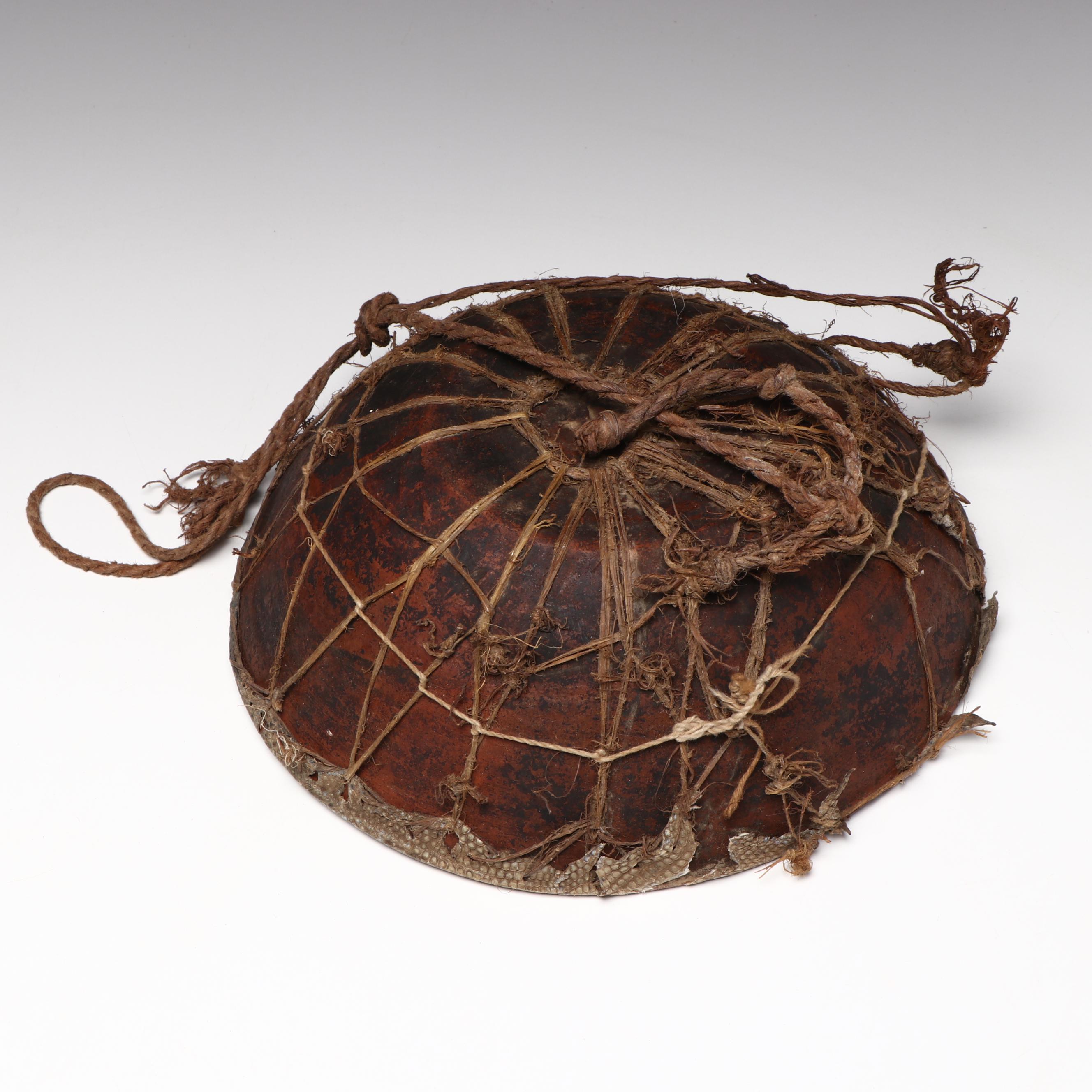 Southeast Asian Reptile Skin and Ceramic Drum