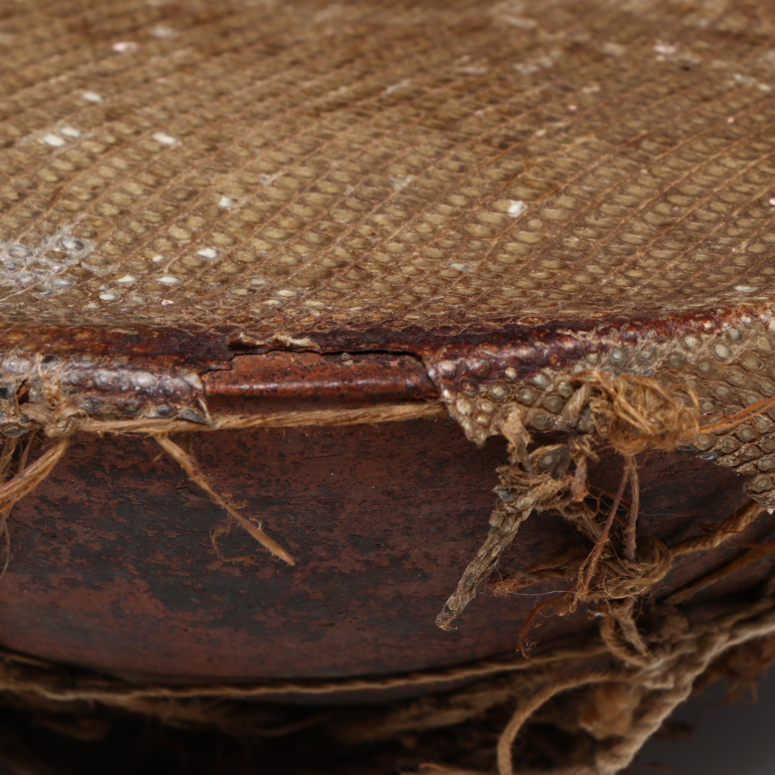 Southeast Asian Reptile Skin and Ceramic Drum