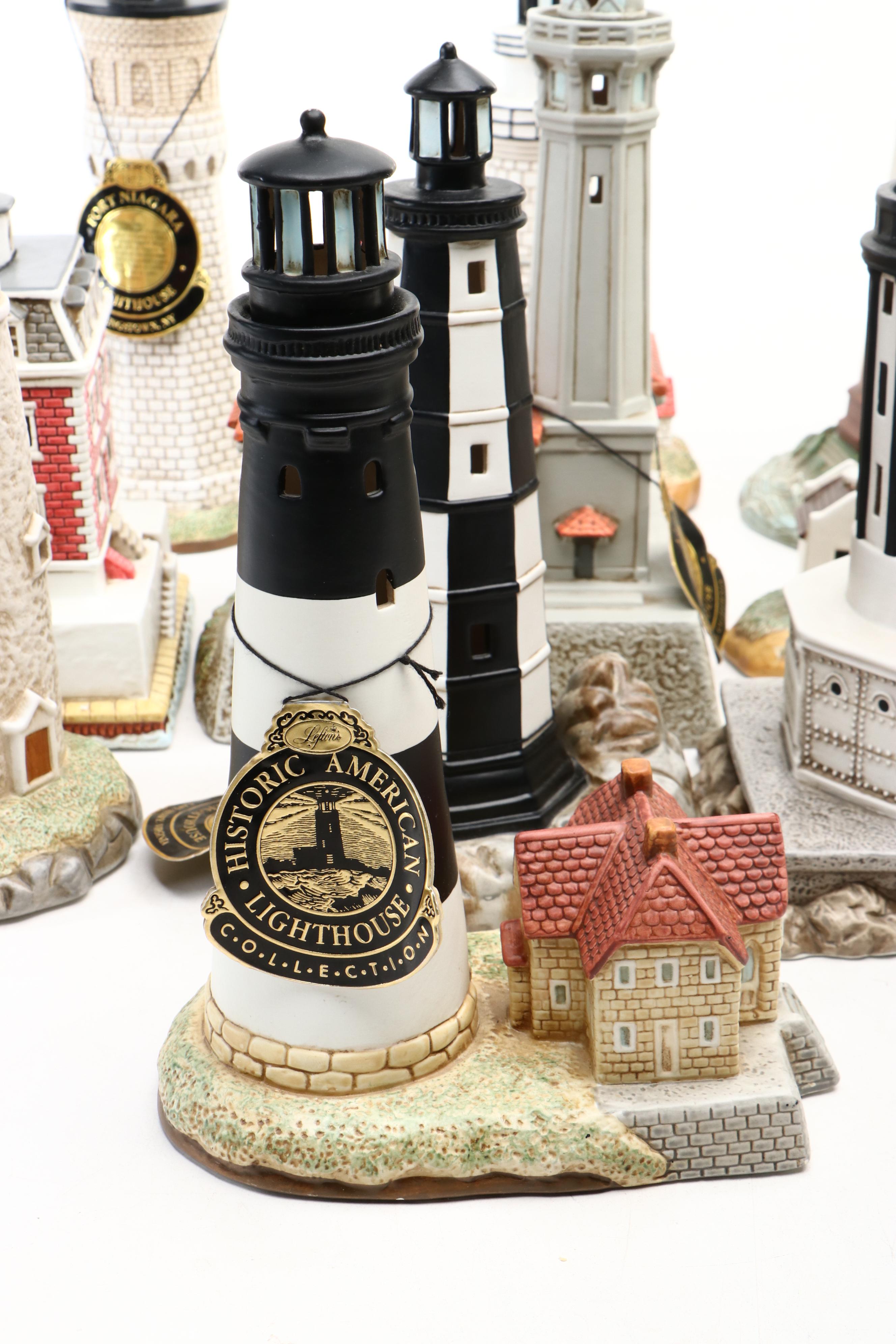 Lefton Historical Lighthouse Collection China Illuminated Figures