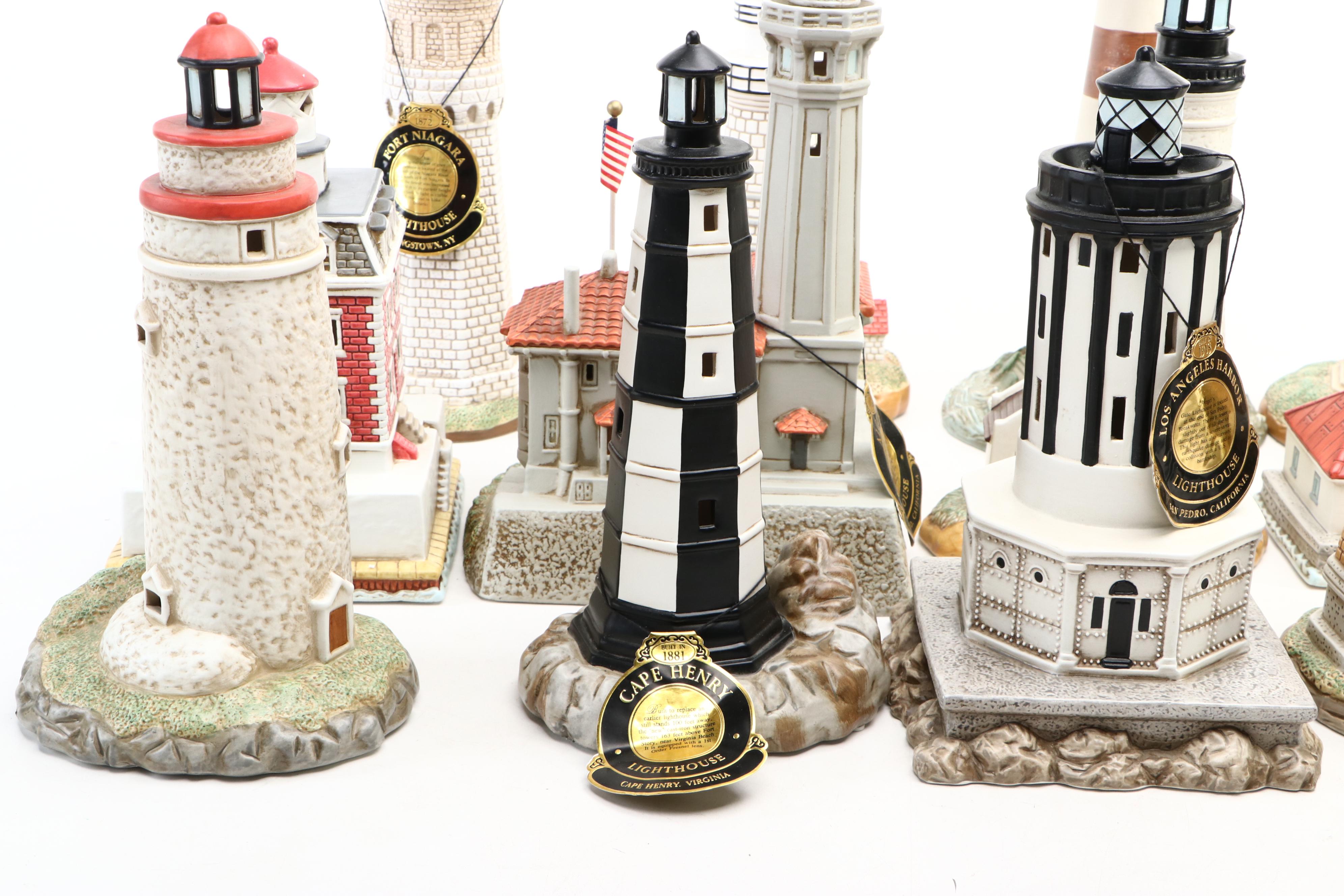 Lefton Historical Lighthouse Collection China Illuminated Figures