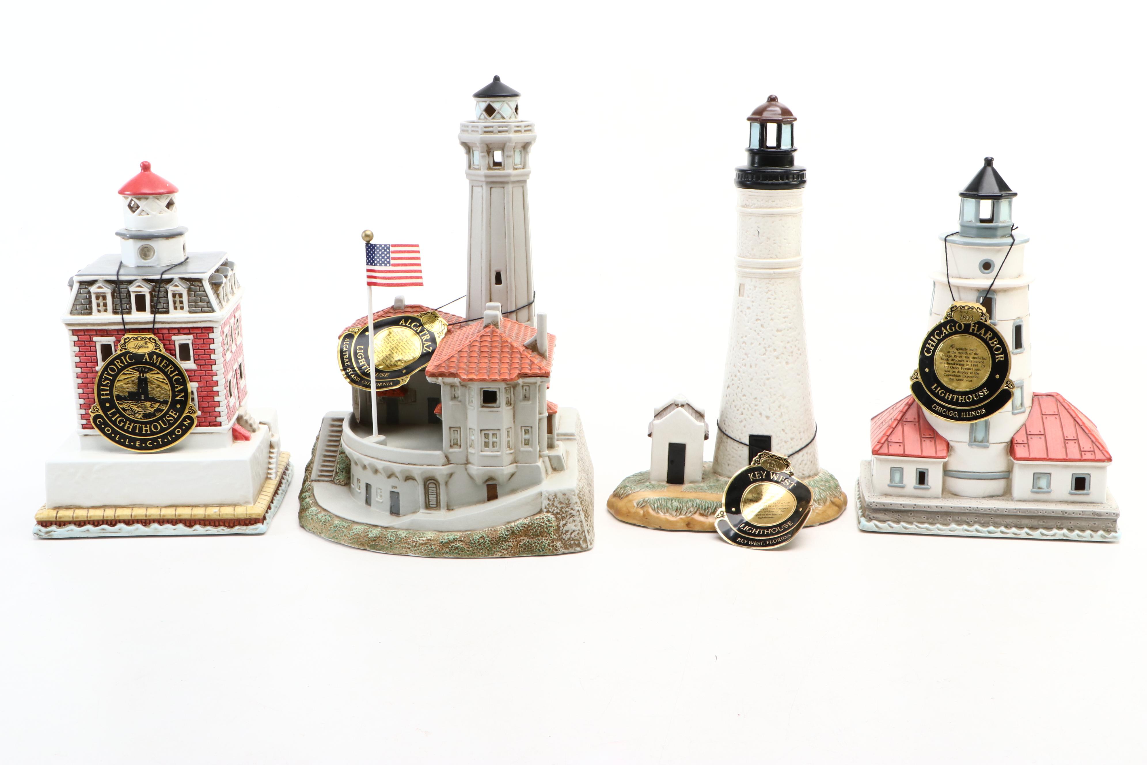 Lefton Historical Lighthouse Collection China Illuminated Figures