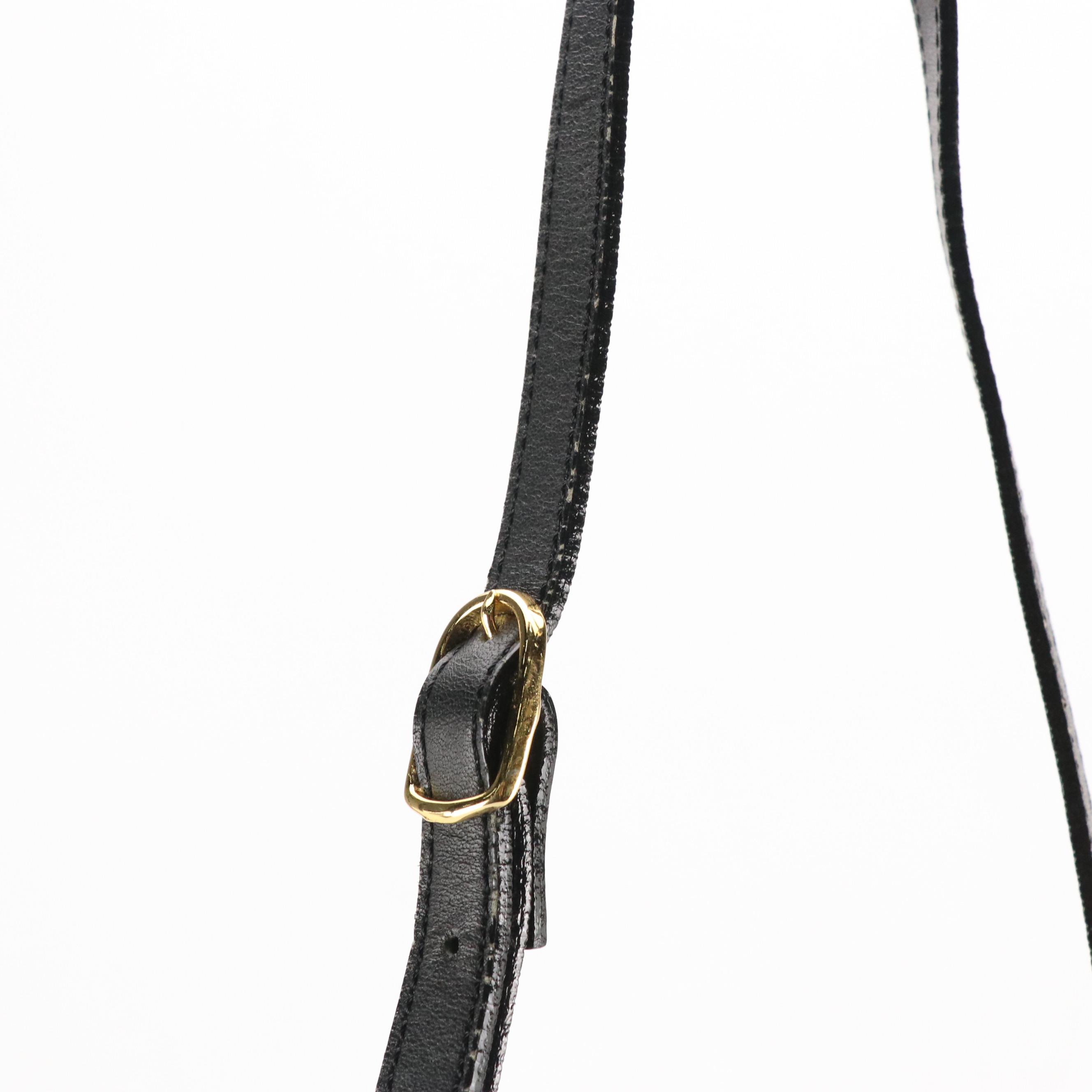 Burberrys Front Flap Crossbody Bag in Black Grained Calfskin Leather