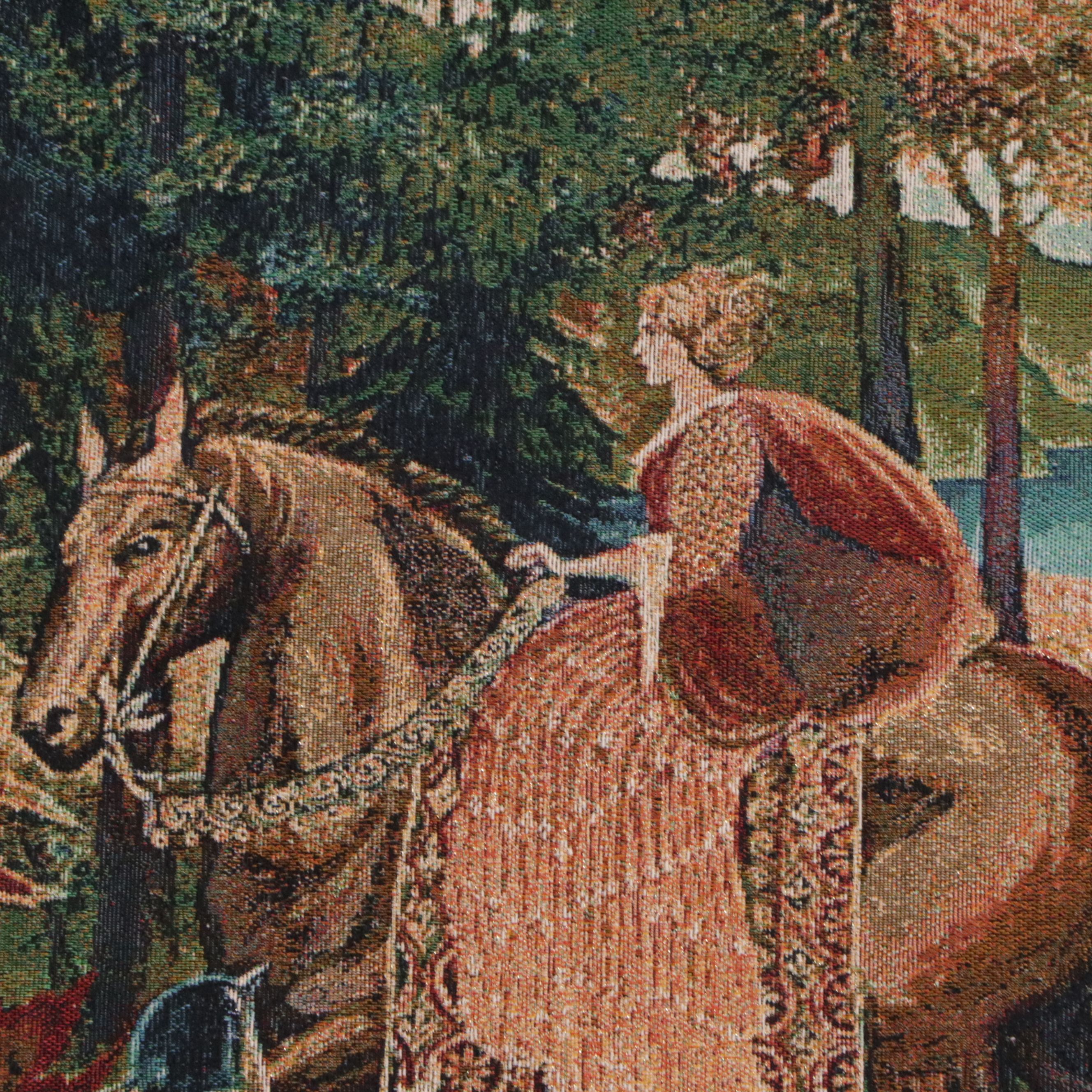 Emily Balivet "Autumn Riders" Woven Jacquard Tapestry with Hanger, 2005