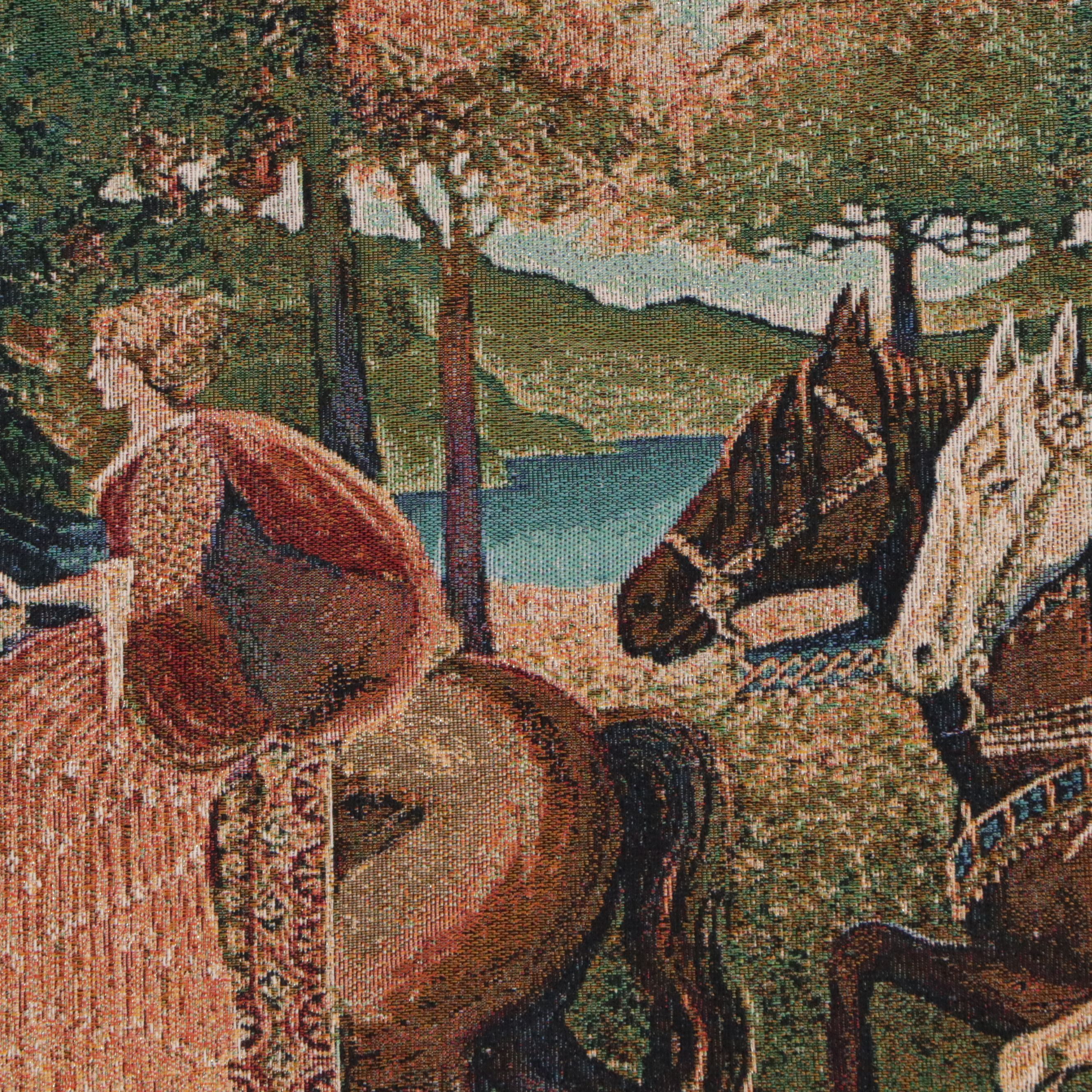 Emily Balivet "Autumn Riders" Woven Jacquard Tapestry with Hanger, 2005