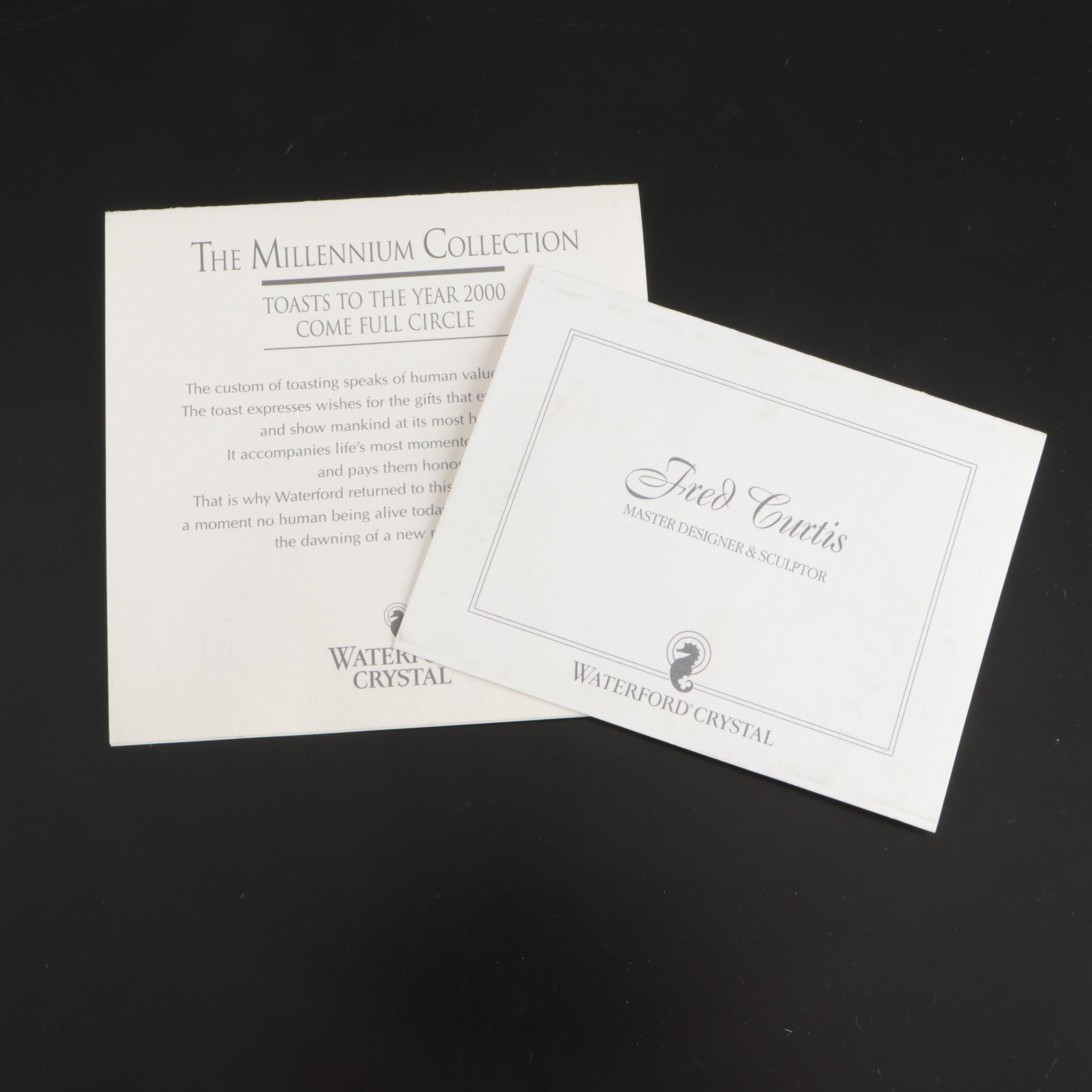 Fred Curtis for Waterford Crystal "Millennium" Champagne Bottle Coaster