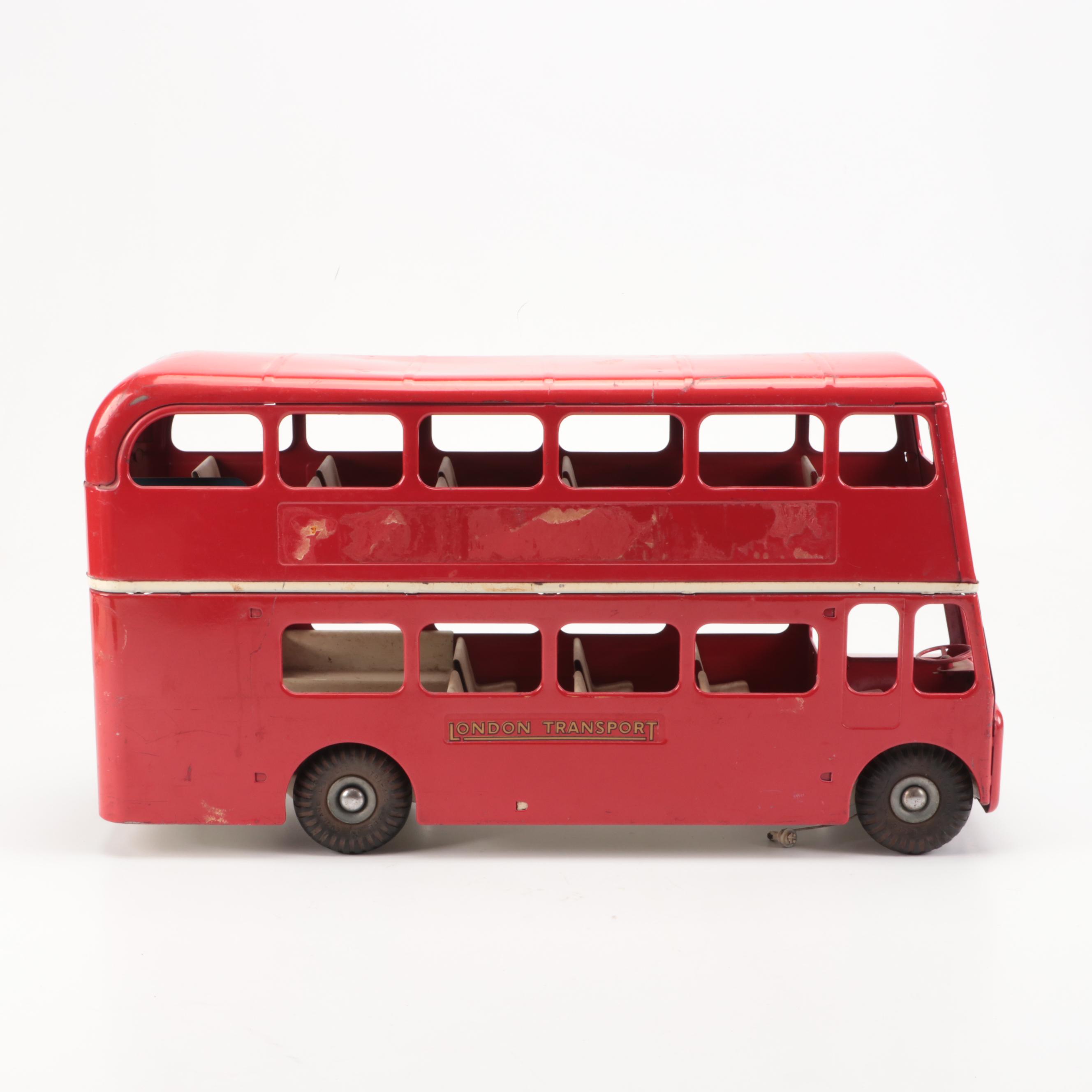 Tri-ang London Transport Double-Decker Bus Steel Diecast Toy Car