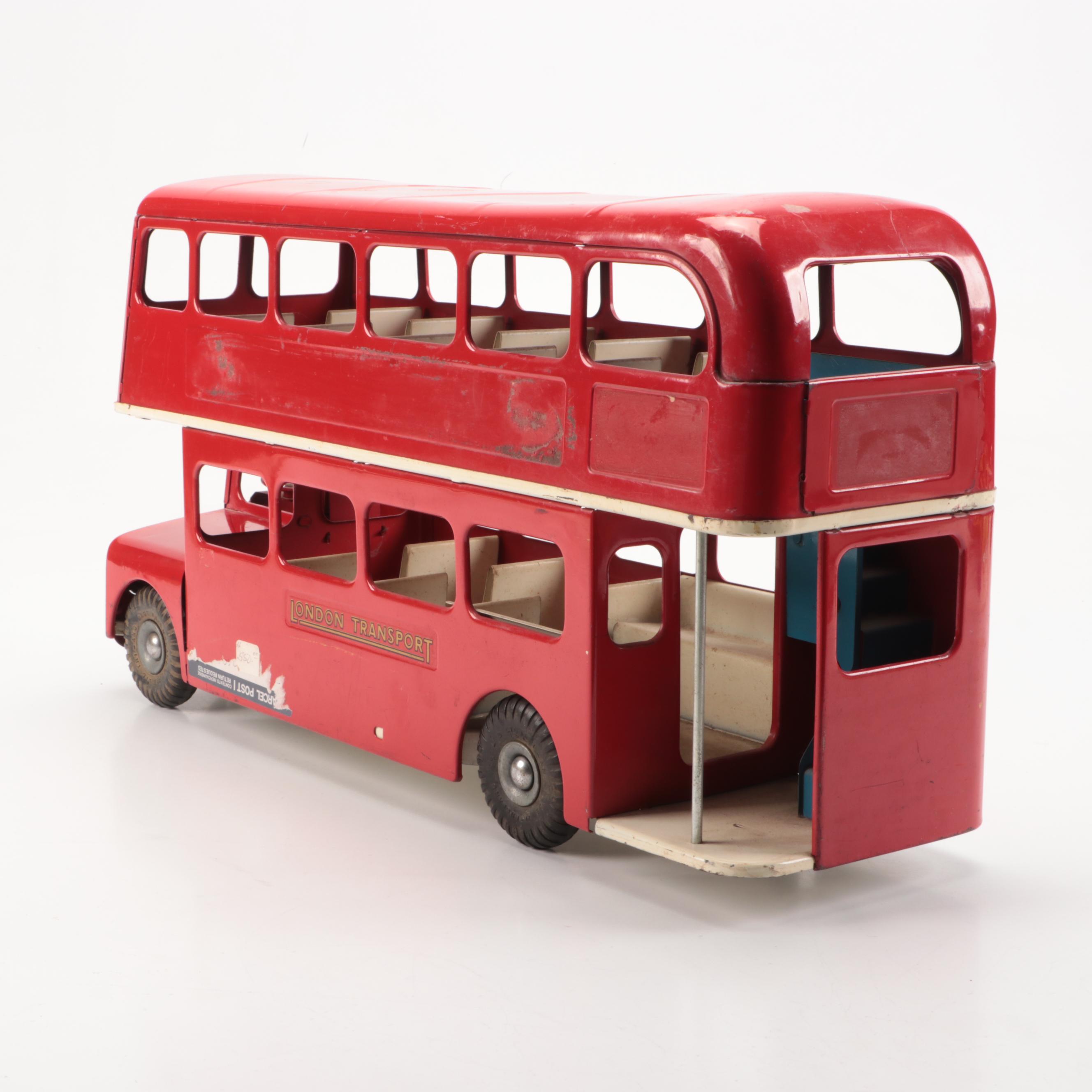 Tri-ang London Transport Double-Decker Bus Steel Diecast Toy Car