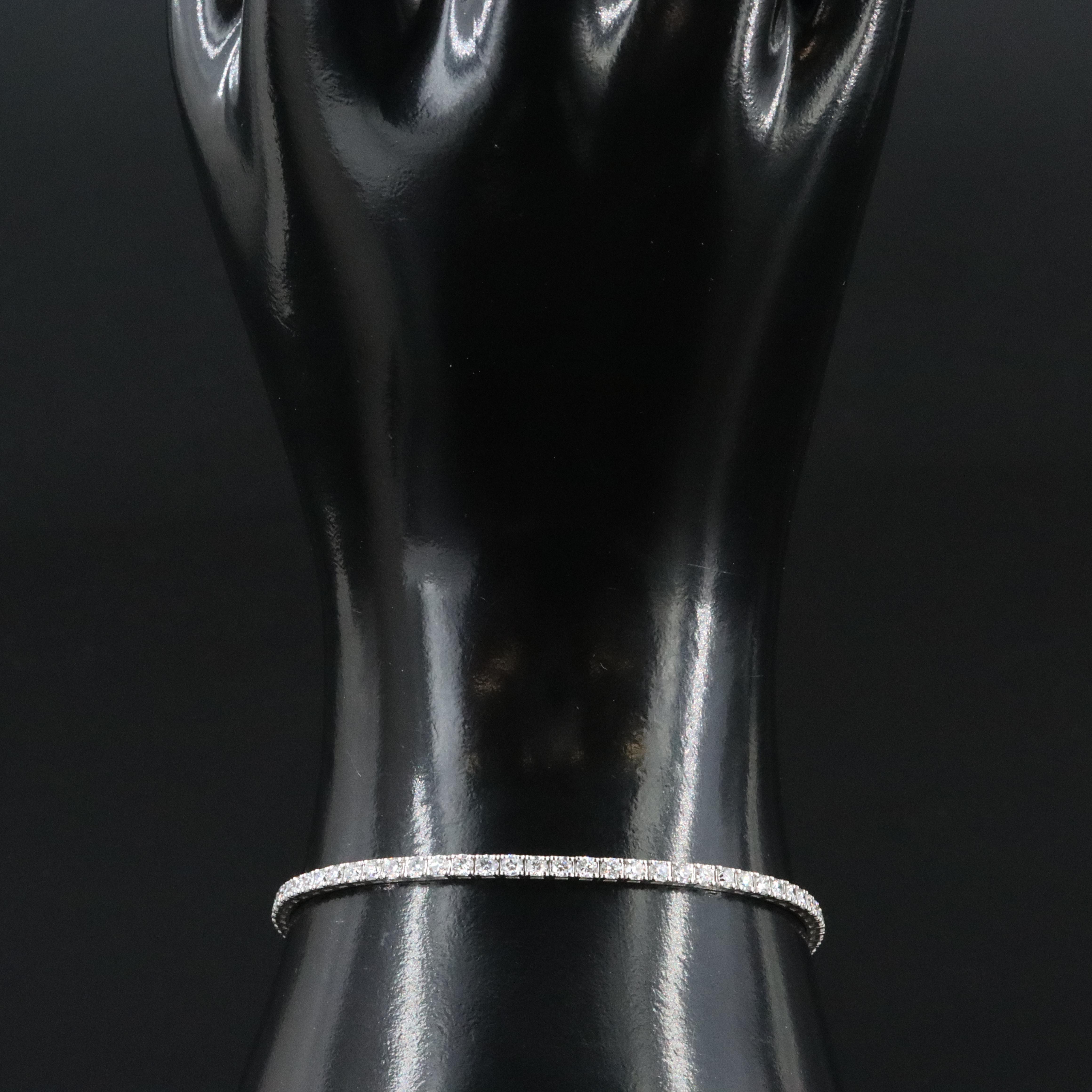 14K 2.92 CTW Lab Grown Diamond Line Bracelet with IGI Jewelry Report