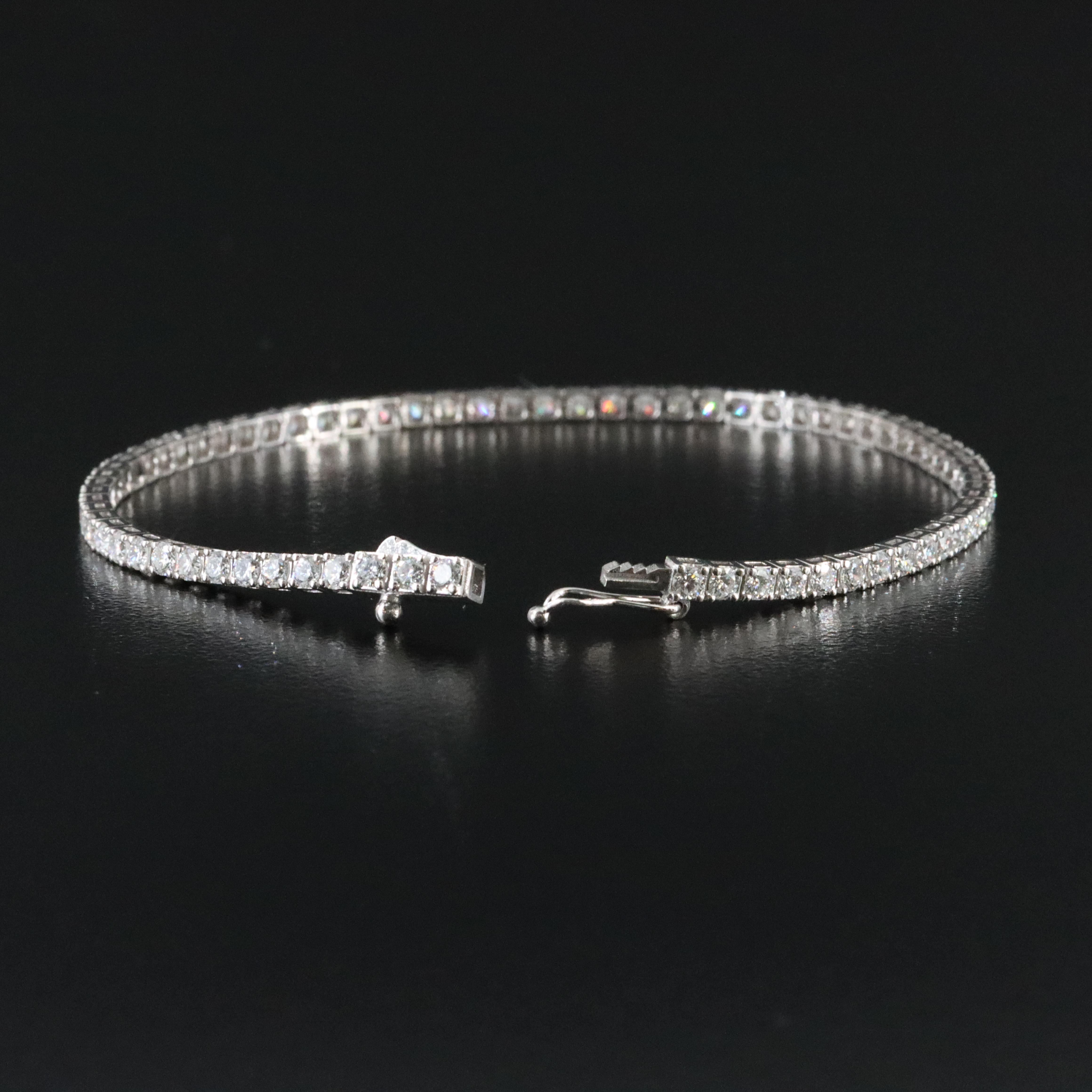 14K 2.92 CTW Lab Grown Diamond Line Bracelet with IGI Jewelry Report