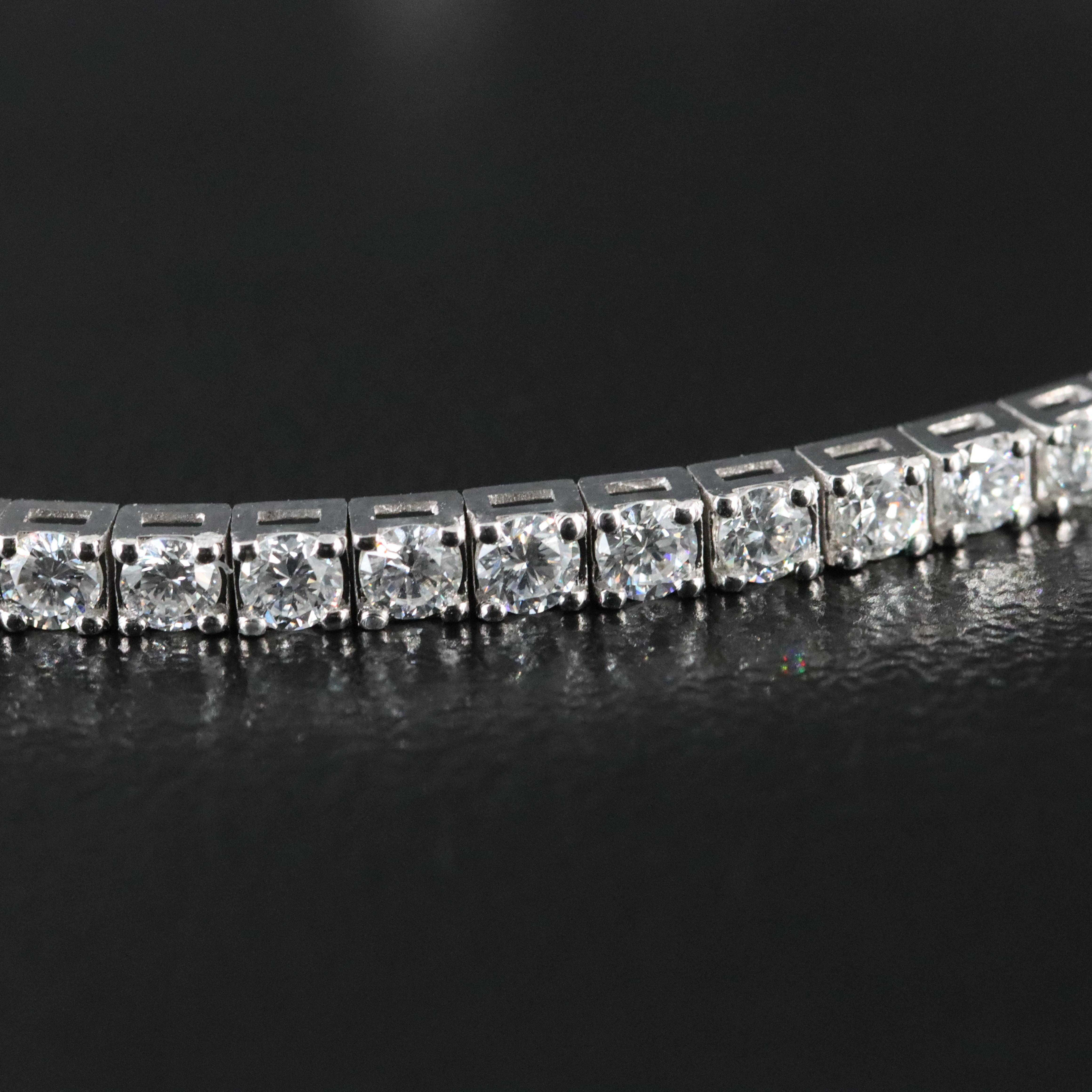 14K 2.92 CTW Lab Grown Diamond Line Bracelet with IGI Jewelry Report