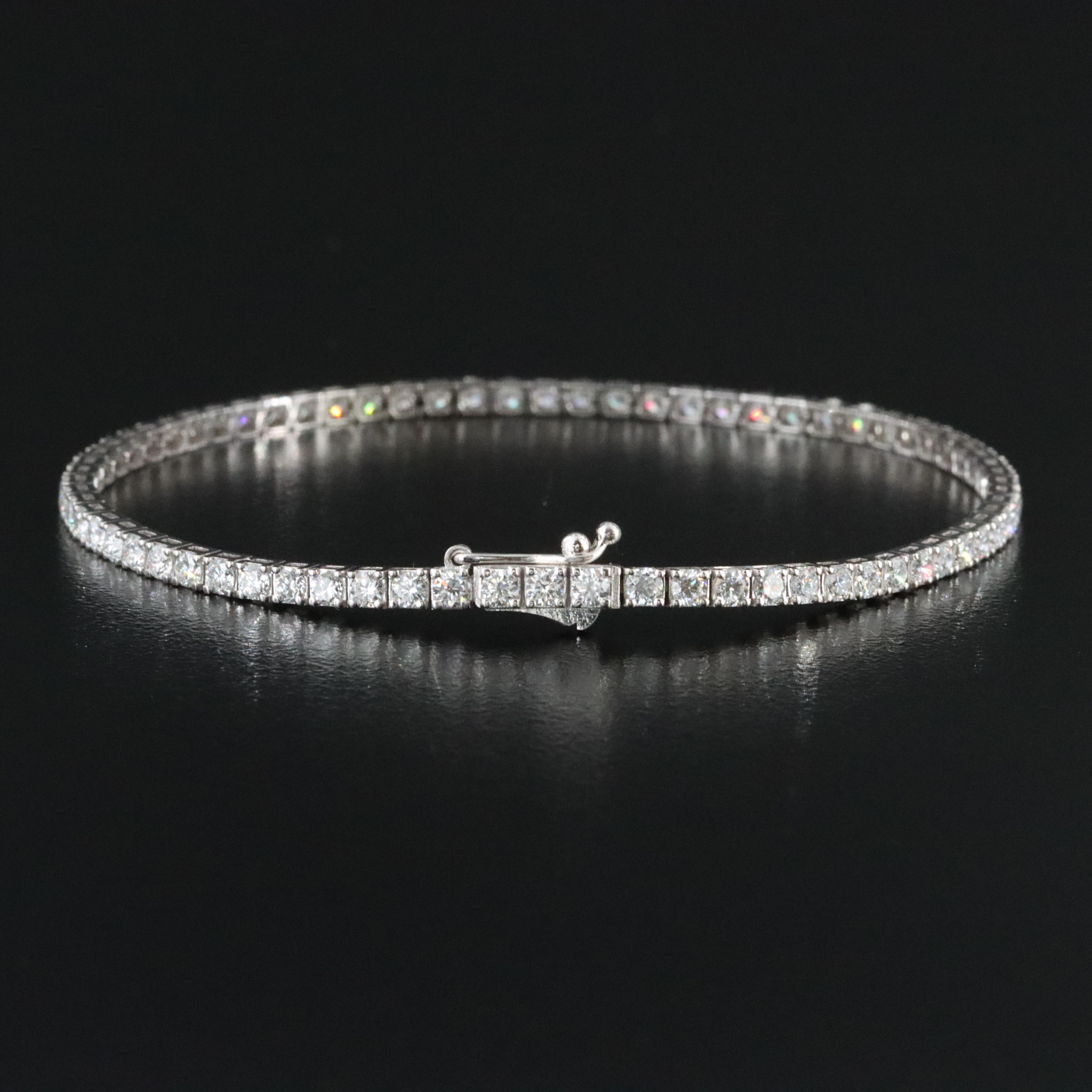 14K 2.92 CTW Lab Grown Diamond Line Bracelet with IGI Jewelry Report