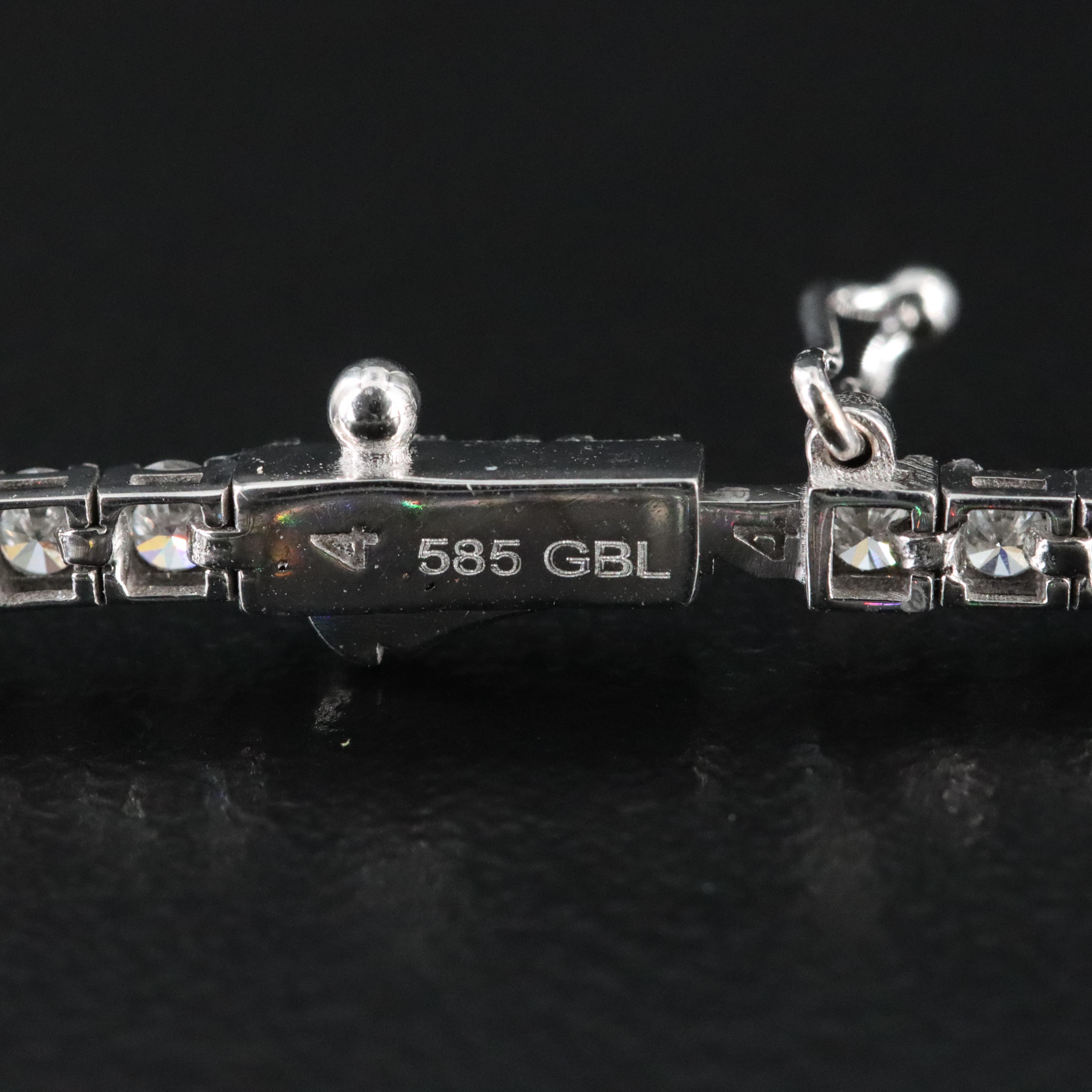 14K 2.92 CTW Lab Grown Diamond Line Bracelet with IGI Jewelry Report