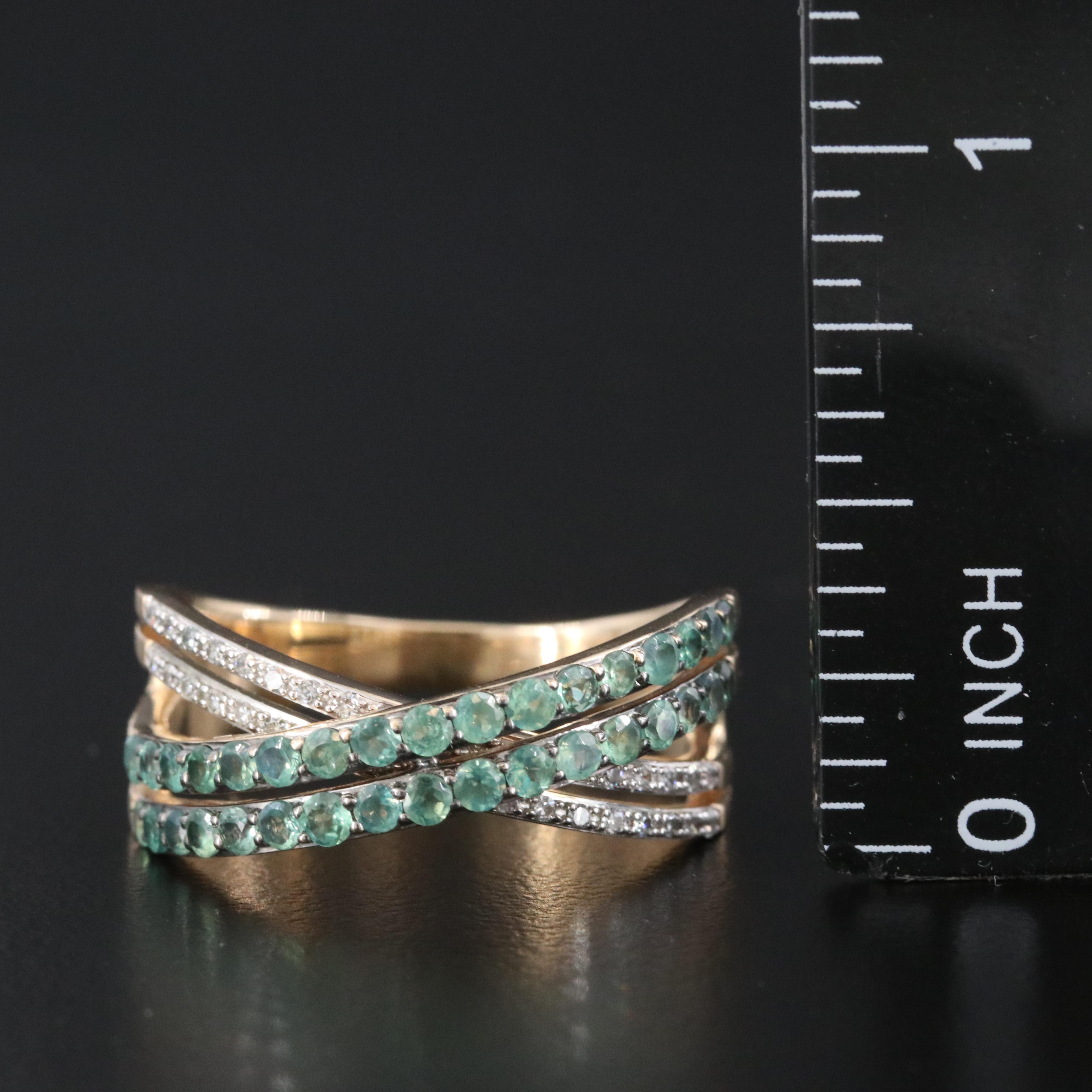 14K Alexandrite and Diamond Ring