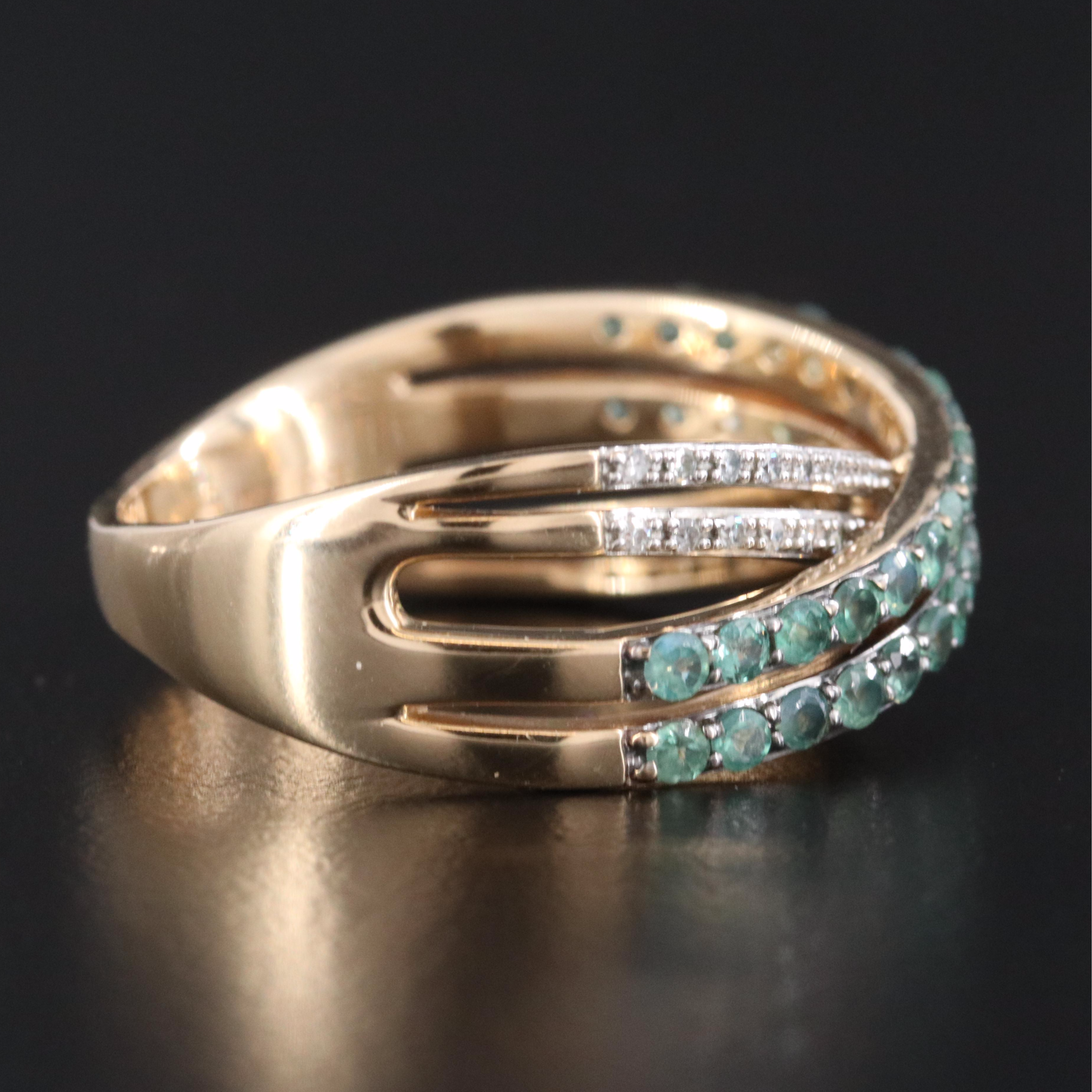 14K Alexandrite and Diamond Ring