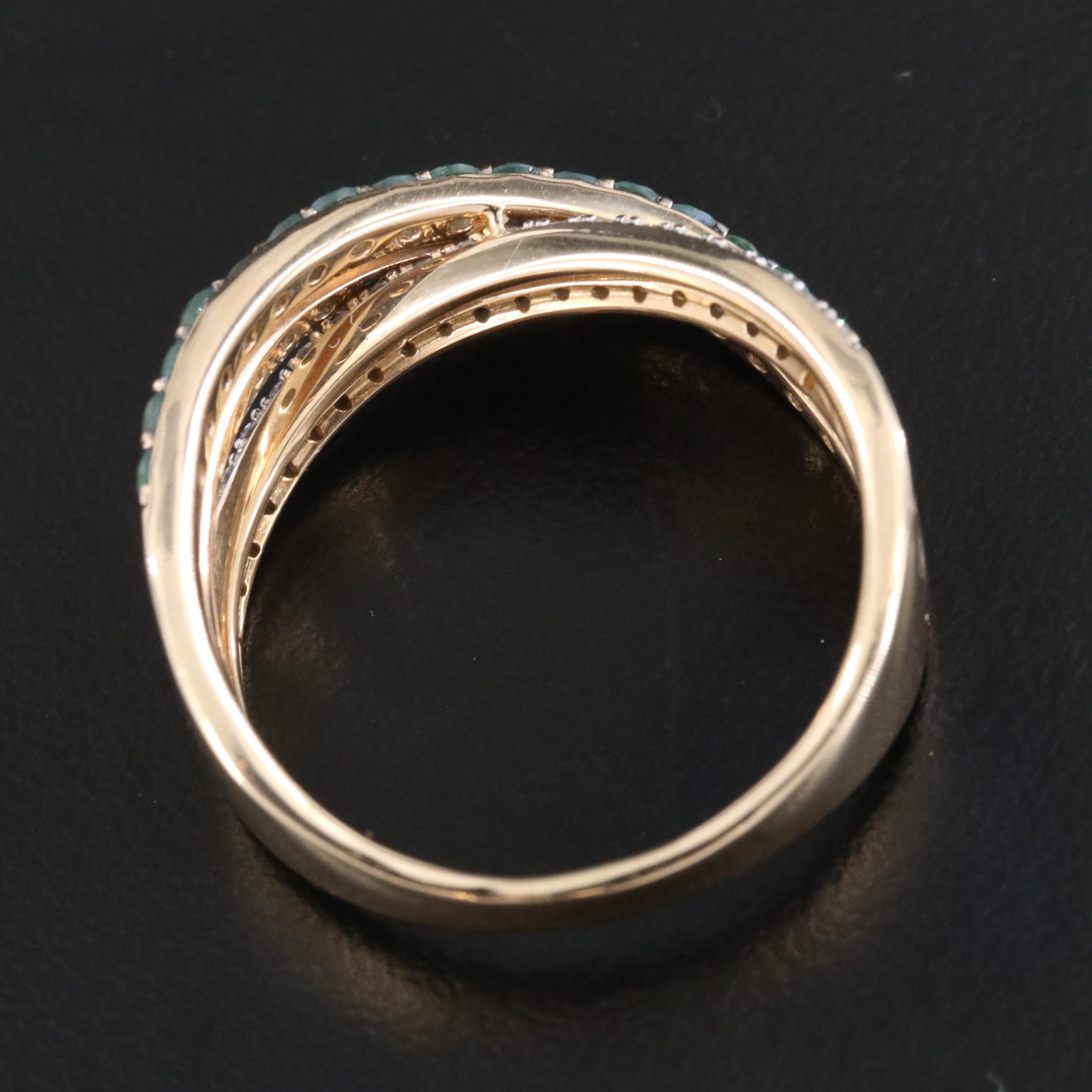 14K Alexandrite and Diamond Ring