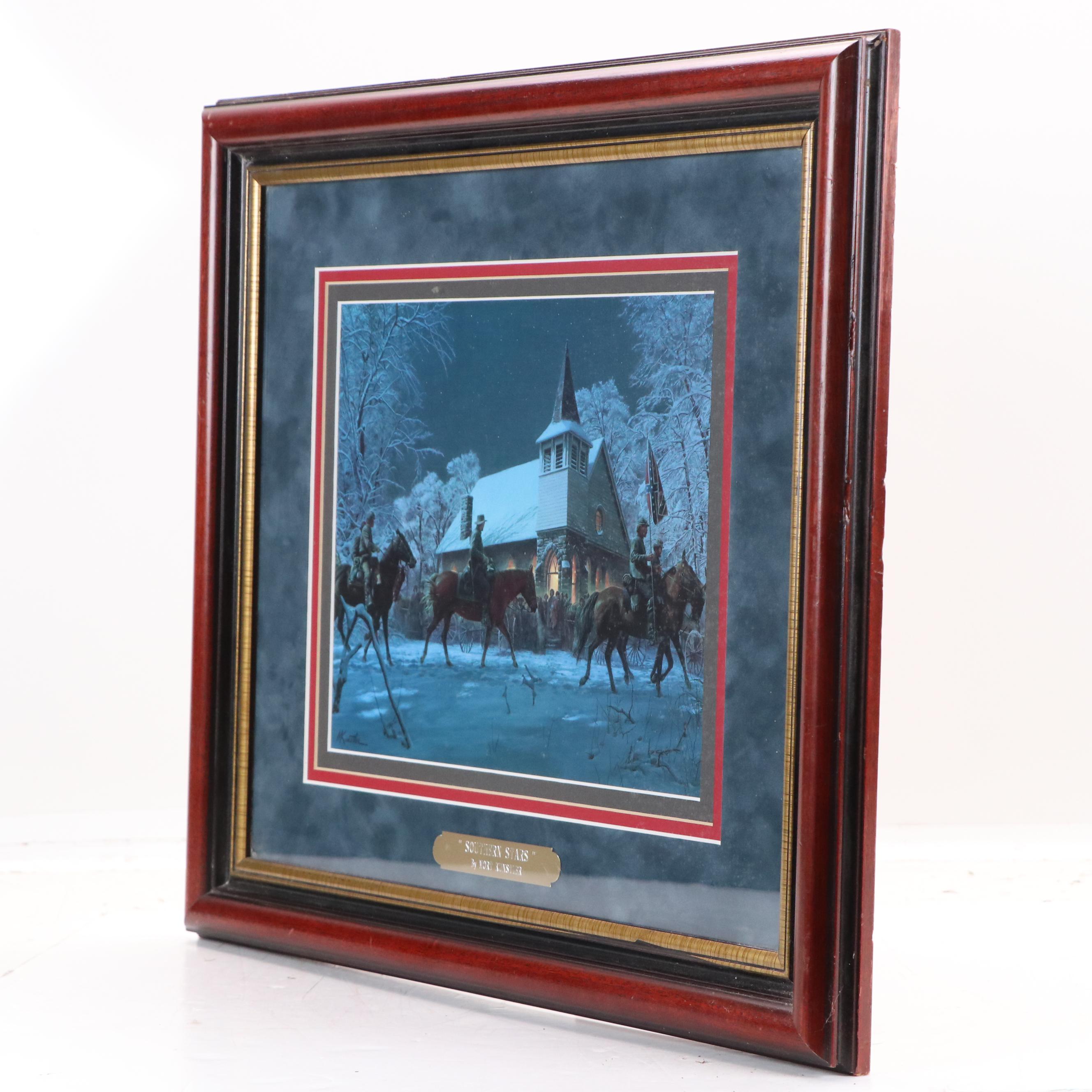 Mort Künstler Print "Southern Stars" and Woodrow Wilson Campaign Poster