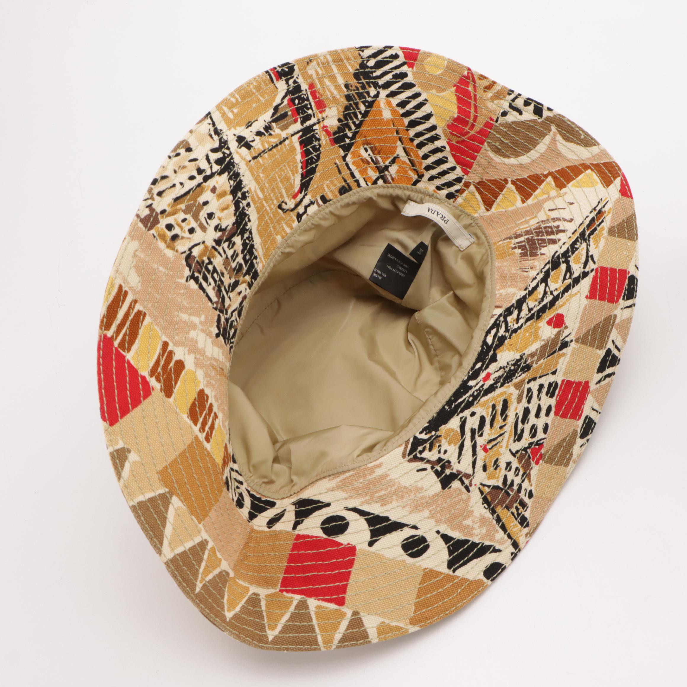 Prada Printed Canvas Bucket Hat