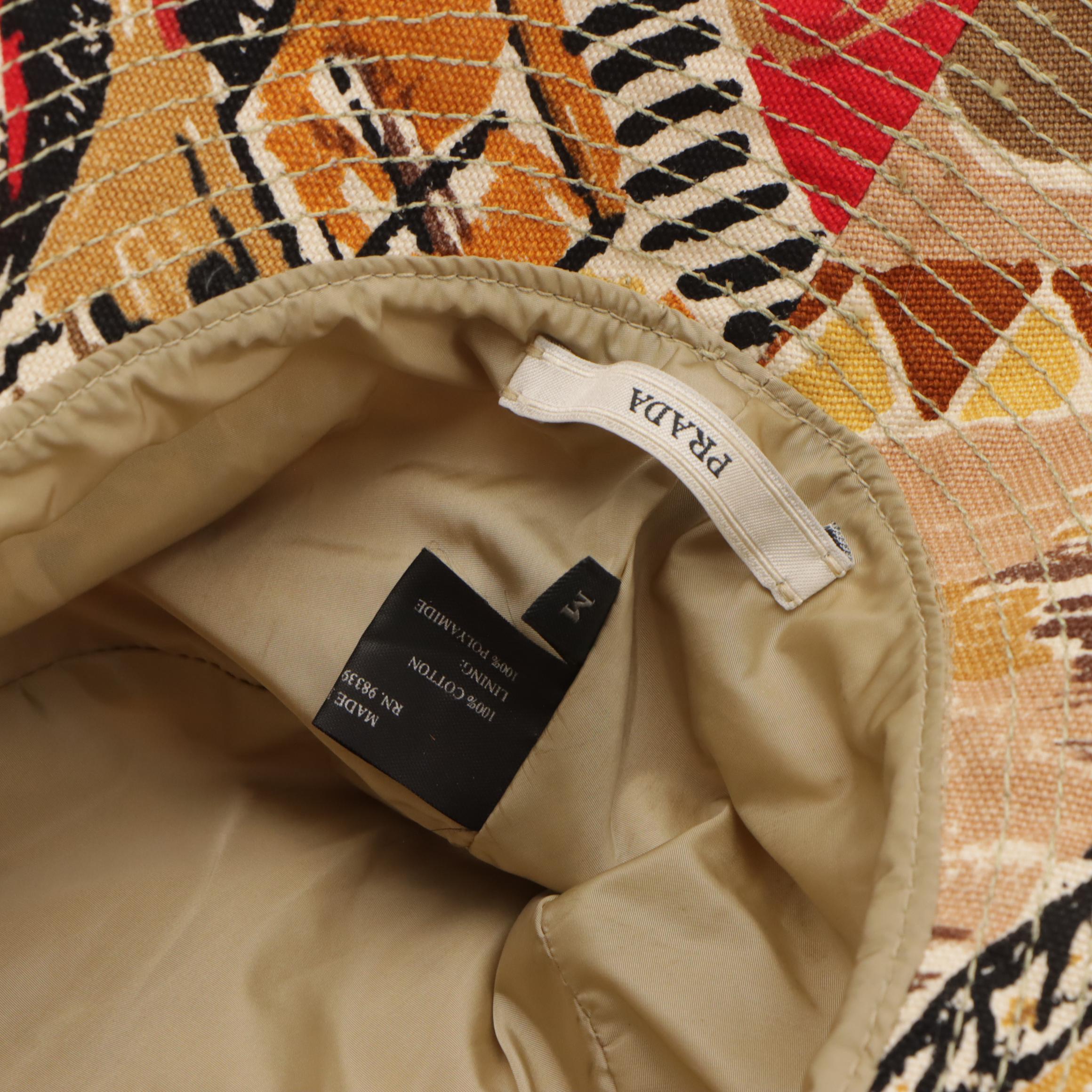 Prada Printed Canvas Bucket Hat