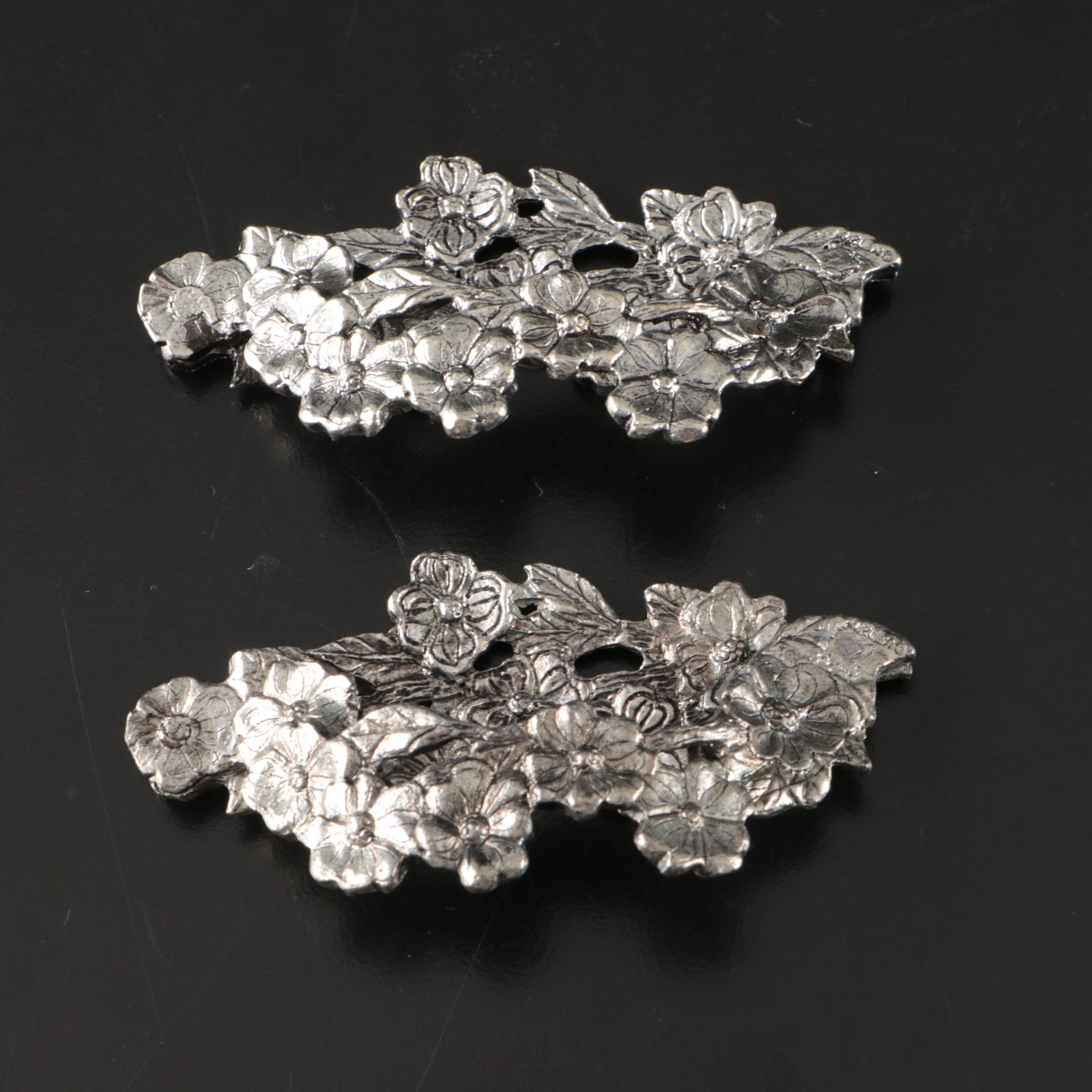 Floral Metal Napkin Rings