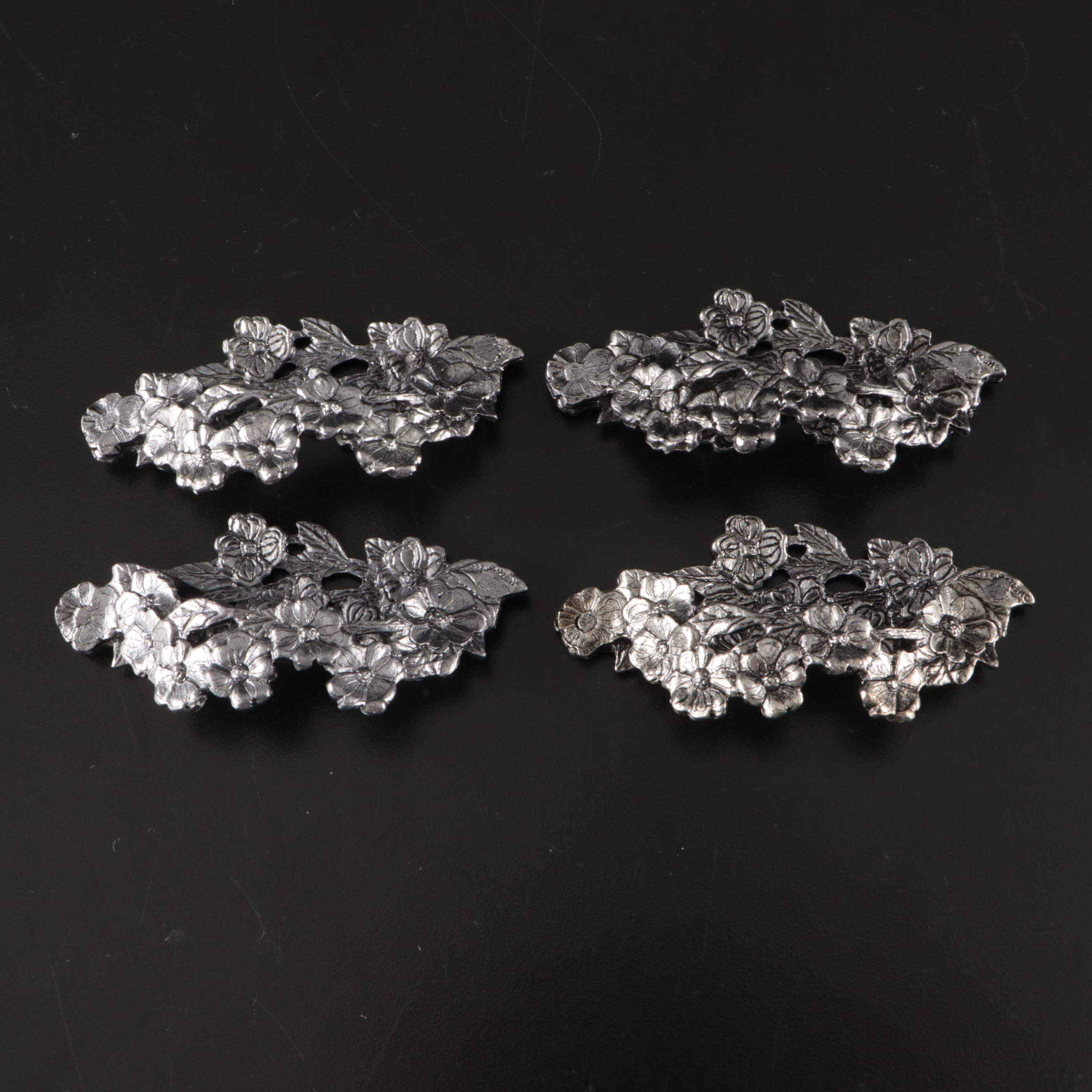 Floral Metal Napkin Rings