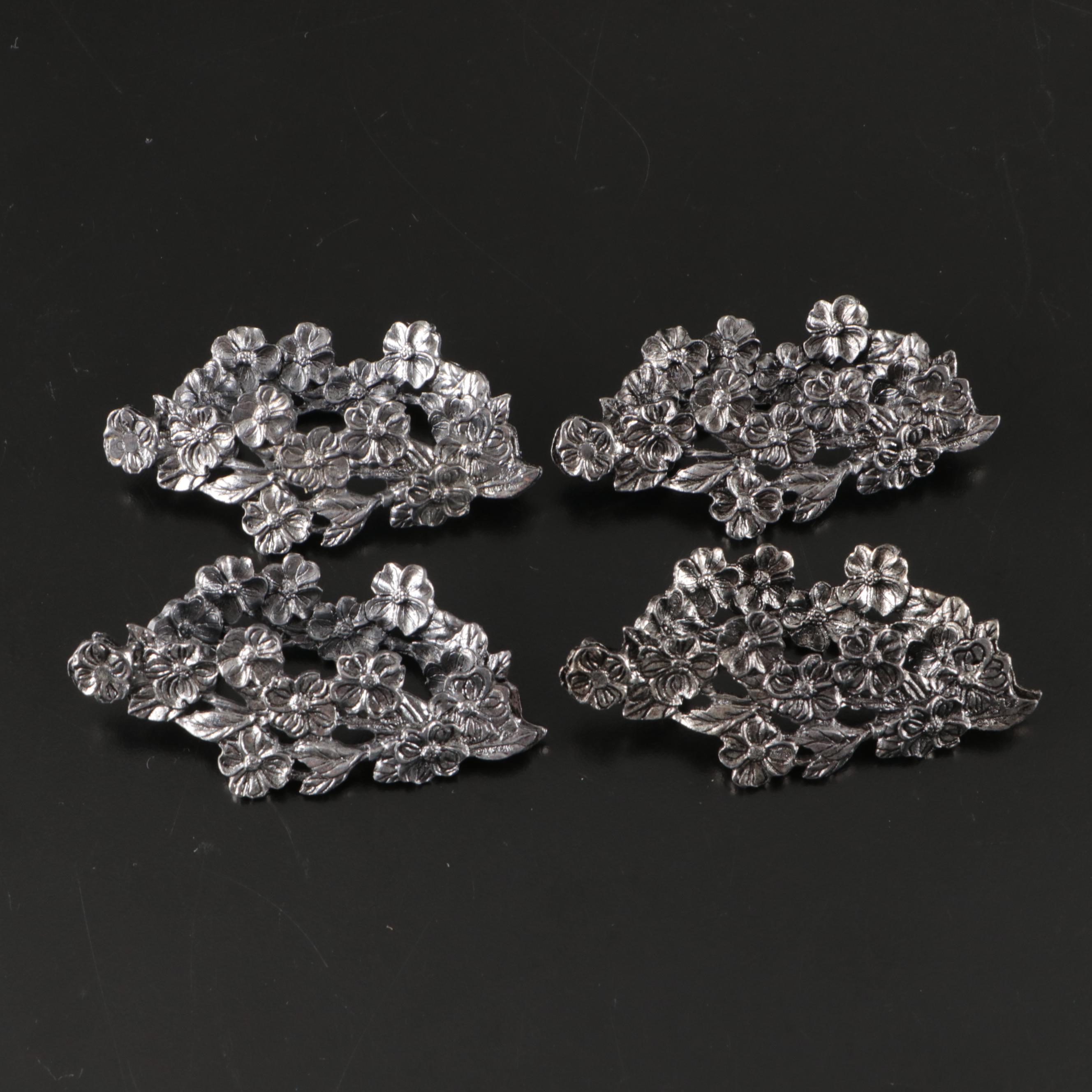 Floral Metal Napkin Rings