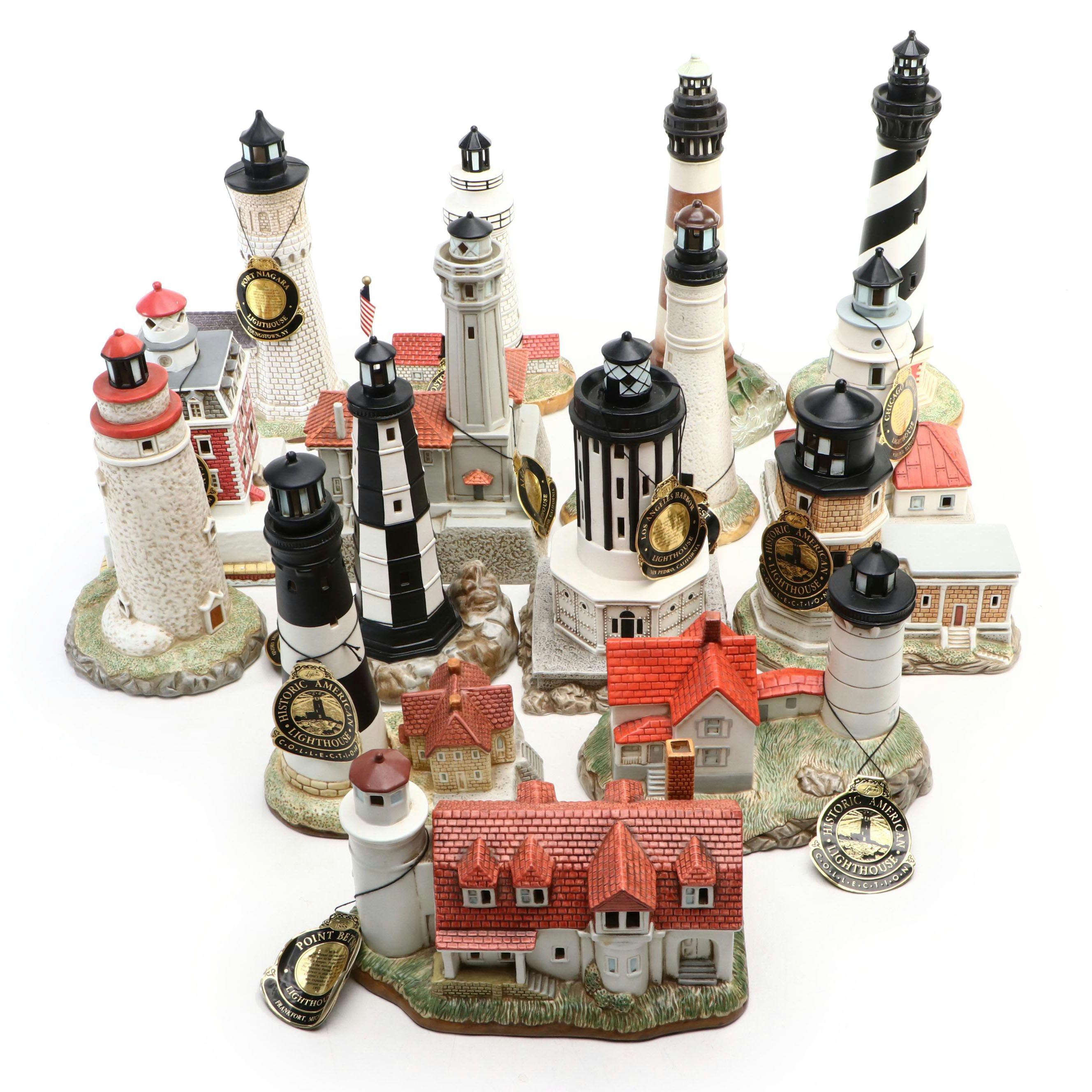 Lefton Historical Lighthouse Collection China Illuminated Figures