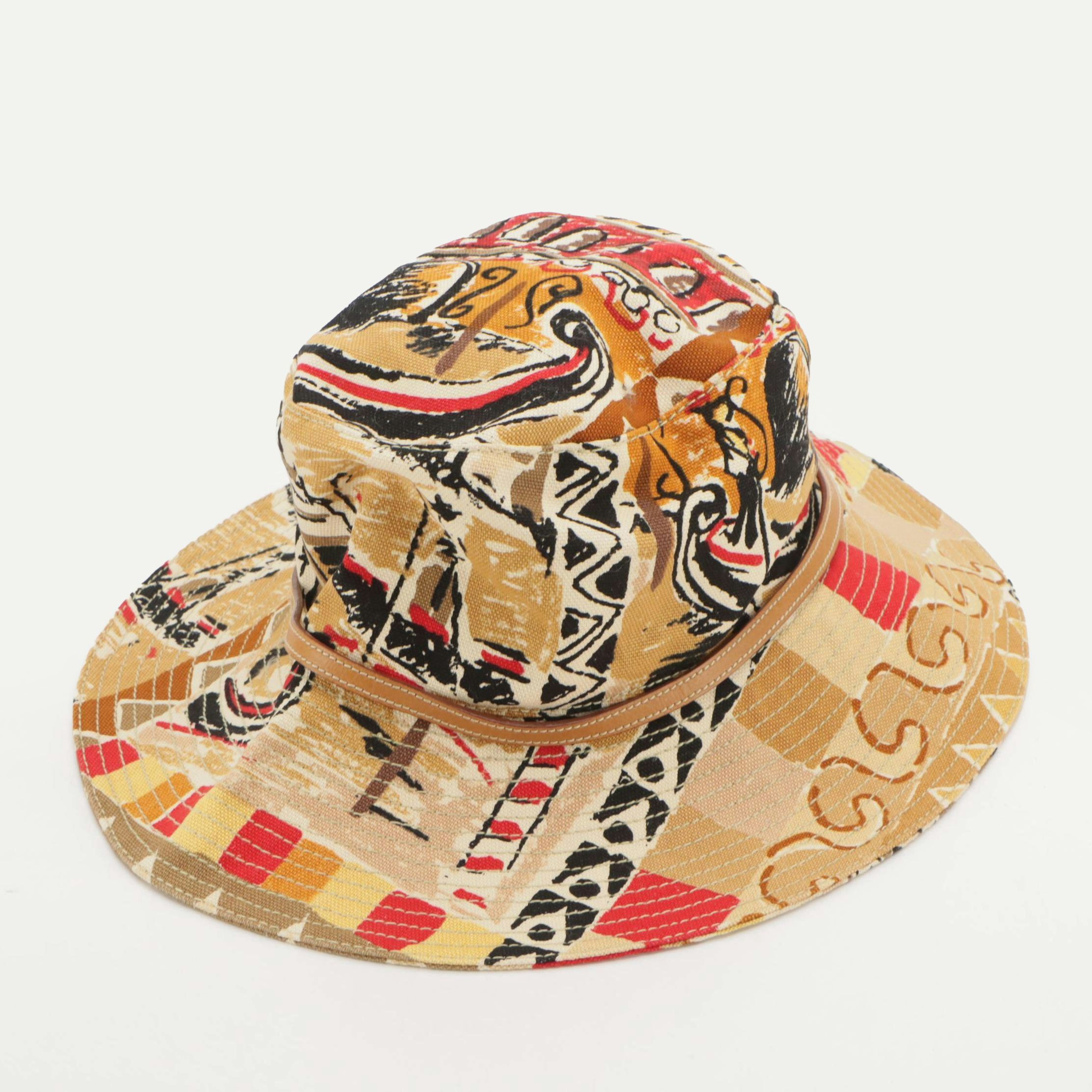 Prada Printed Canvas Bucket Hat