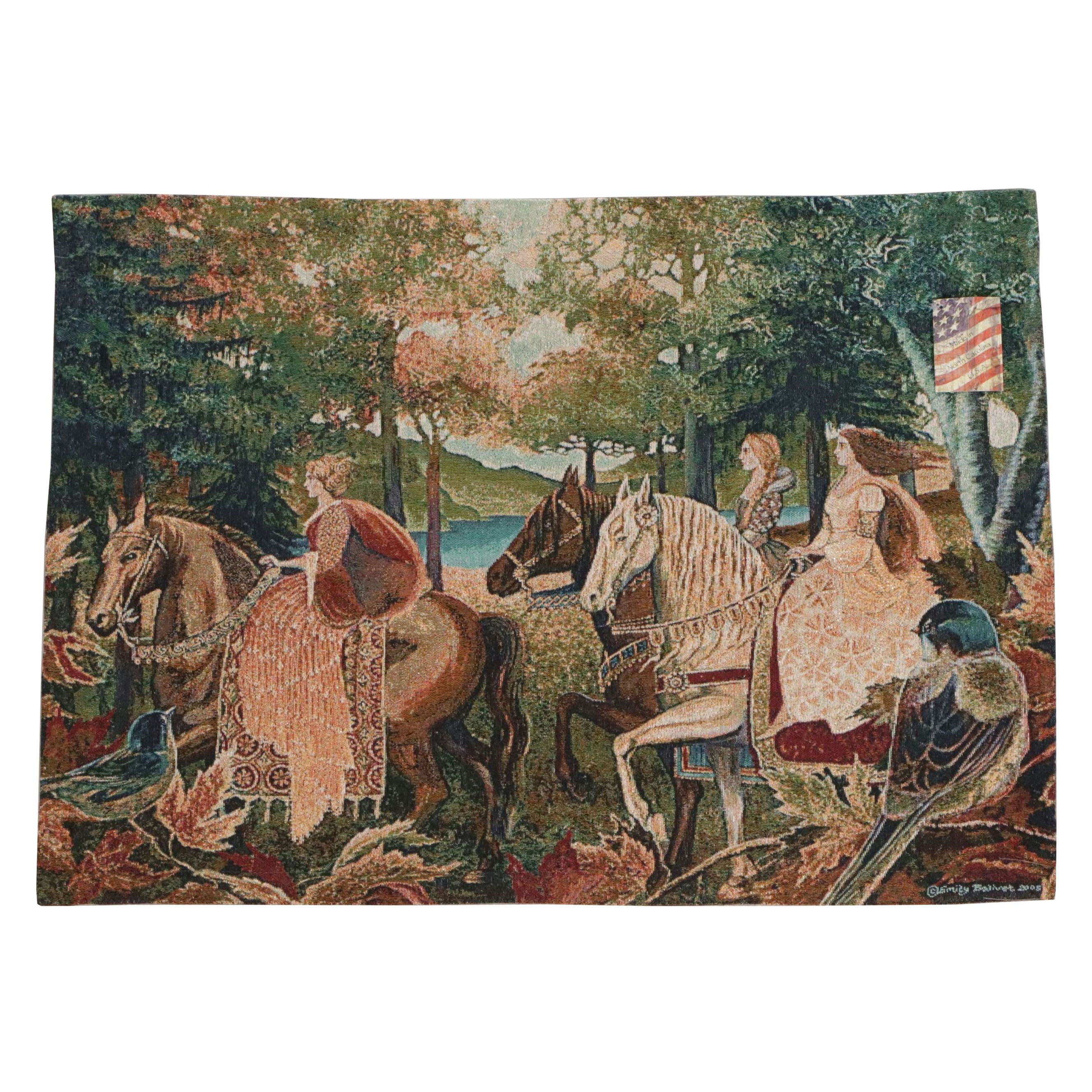 Emily Balivet "Autumn Riders" Woven Jacquard Tapestry with Hanger, 2005