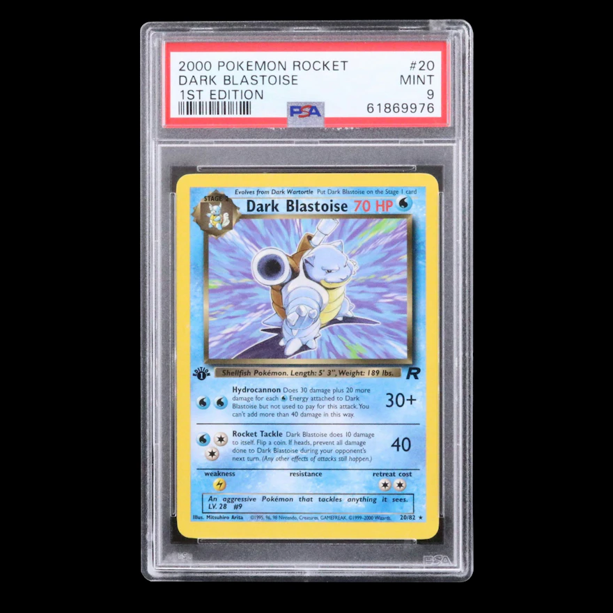 Team Rocket Dark Blastoise 1st Edition Pokmon Card Graded PSA 9 | EBTH Team Rocket Dark Blastoise 1st Edition Pokmon Card Graded PSA 9 | EBTH