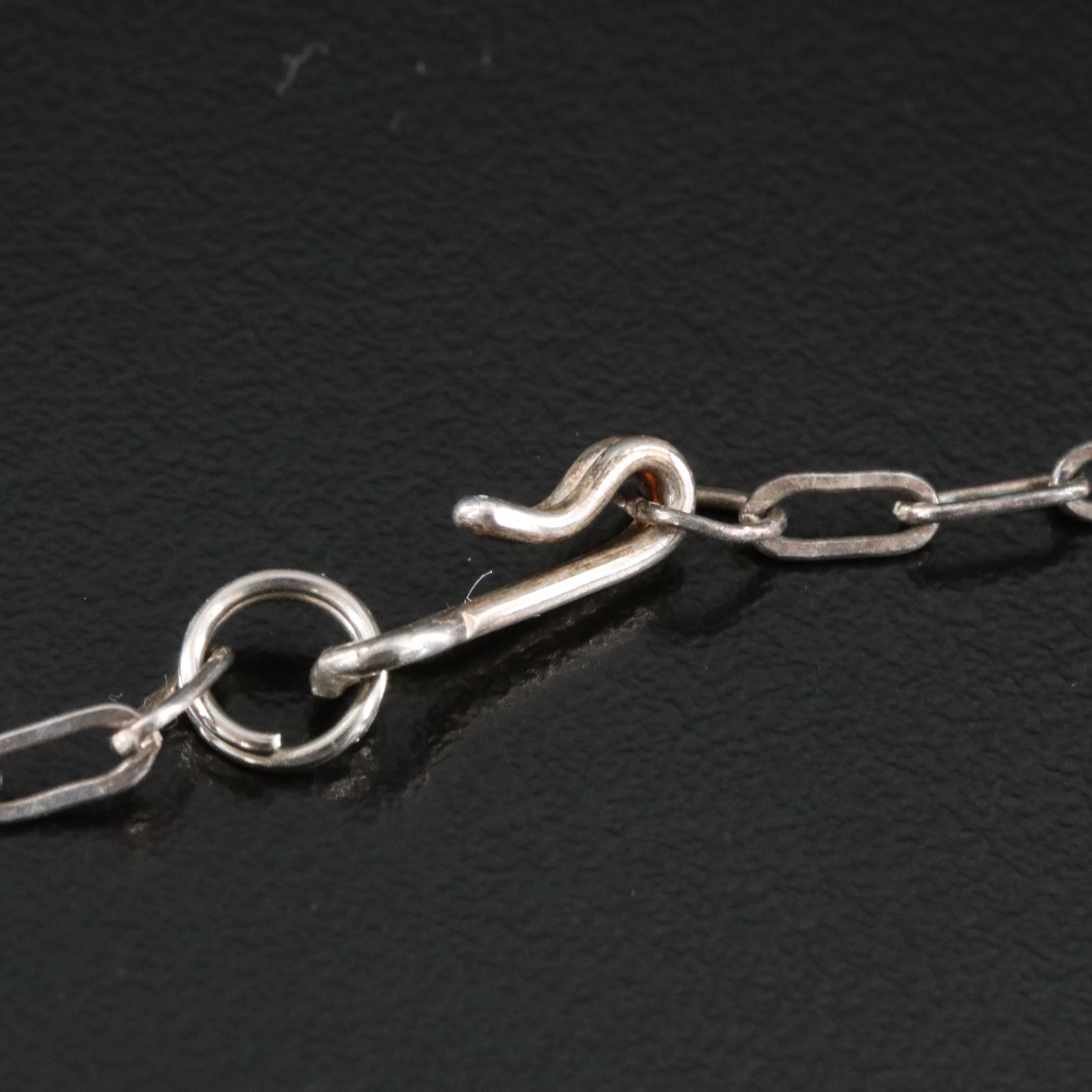 Southwestern Signed Sterling, Gemstone Inlay and Bench Bead Necklace