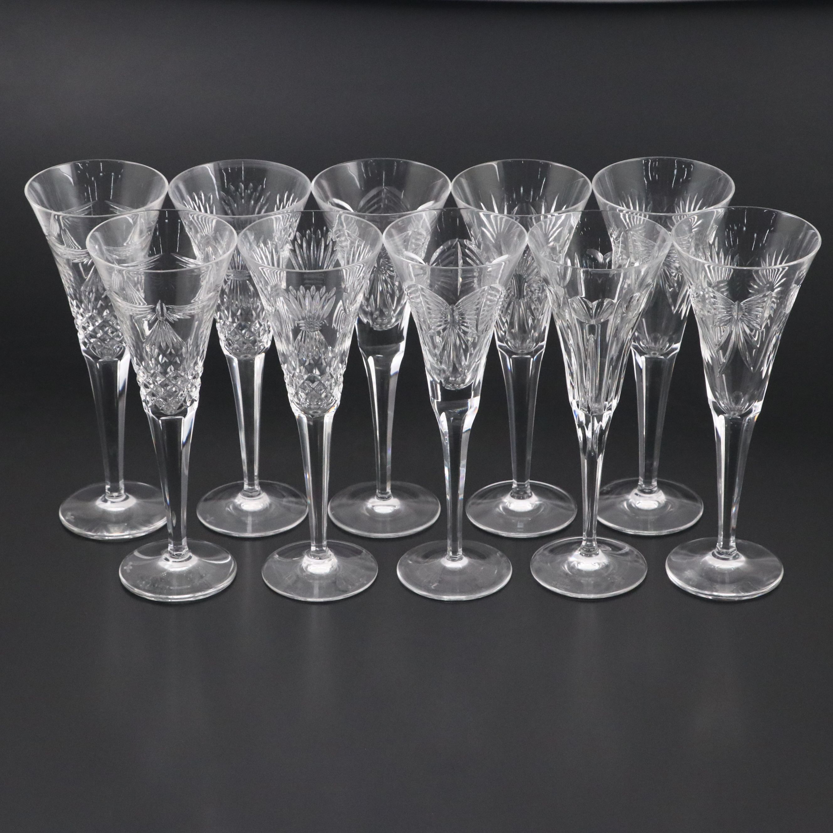 Waterford "Millennium" Crystal Champagne Flutes