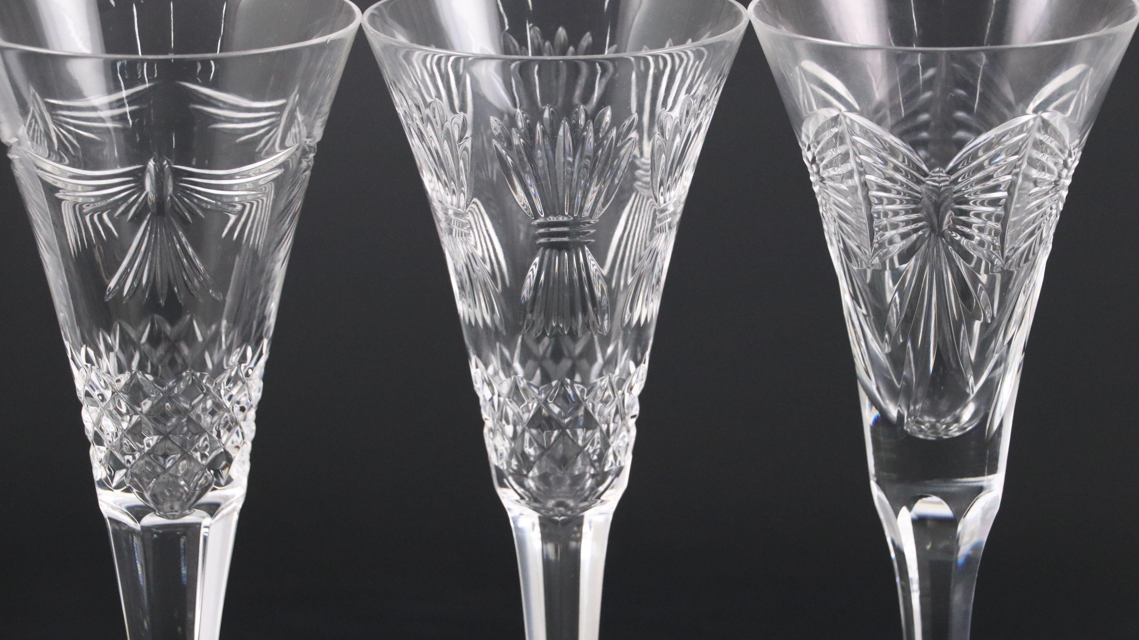 Waterford "Millennium" Crystal Champagne Flutes
