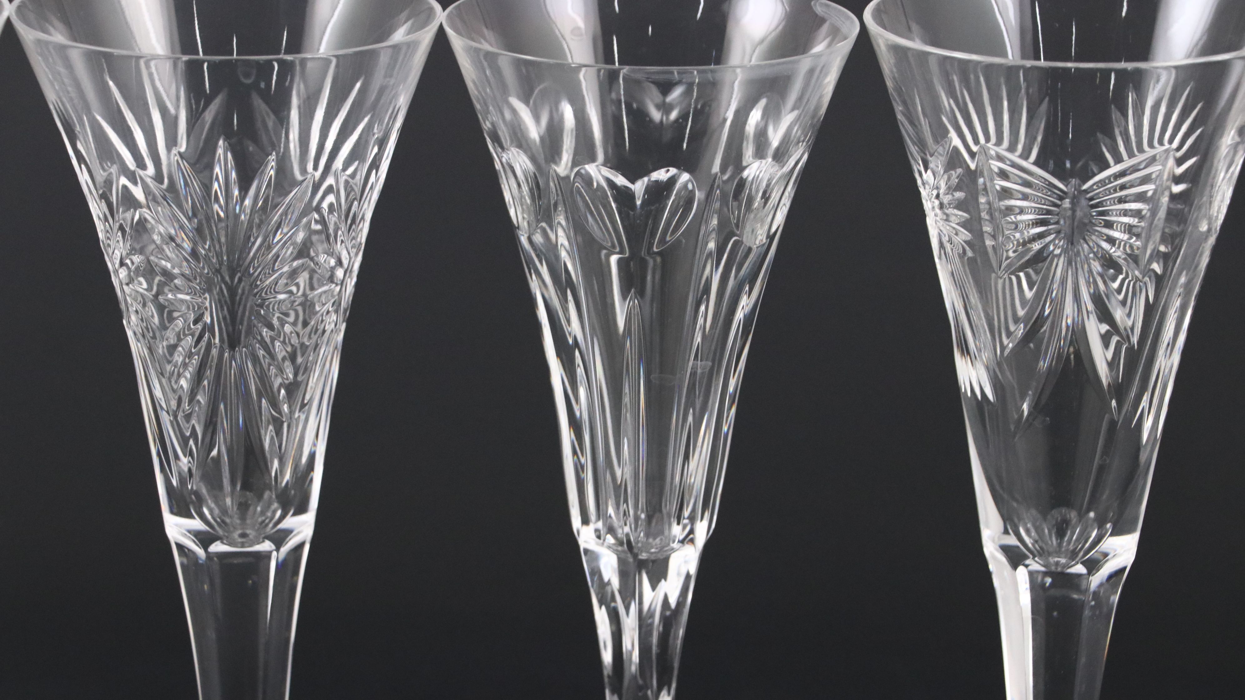 Waterford "Millennium" Crystal Champagne Flutes