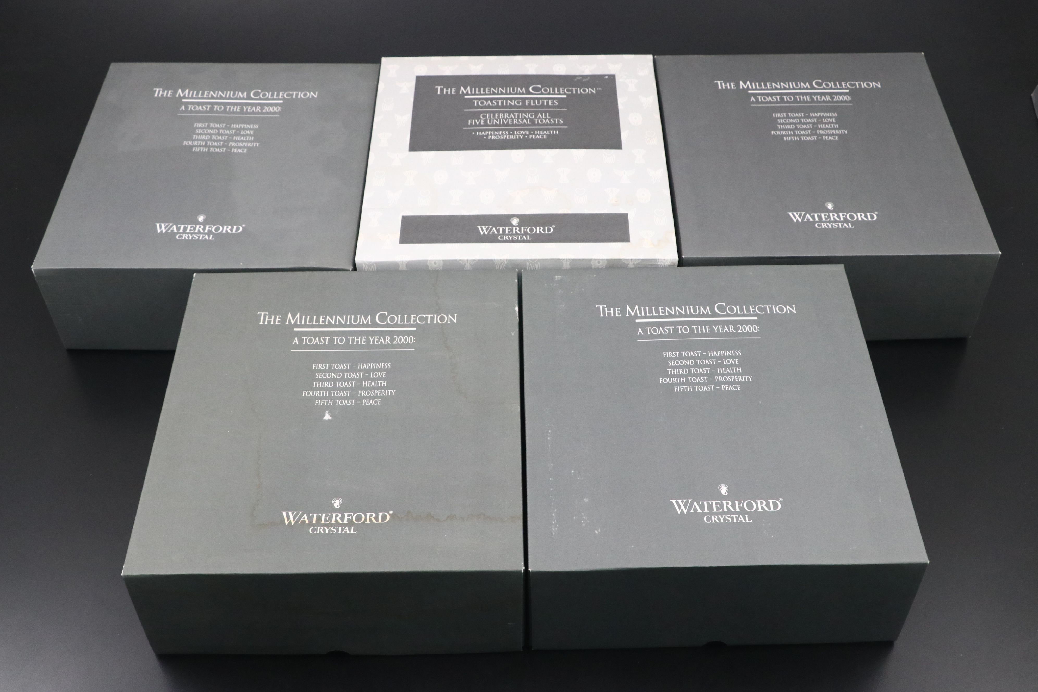 Waterford "Millennium" Crystal Champagne Flutes