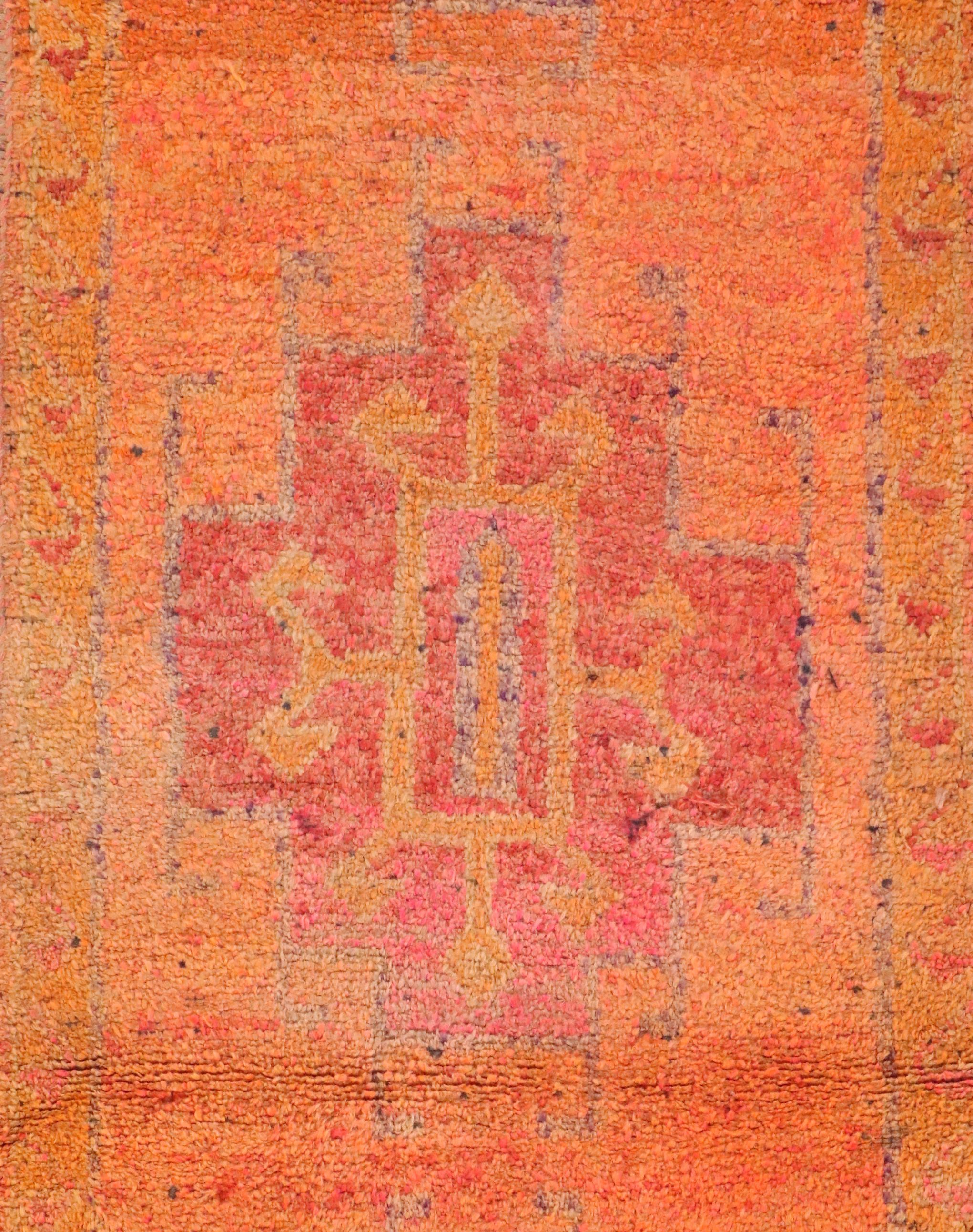 3'9 x 11'9 Hand-Knotted Turkish Village Carpet Runner Long Rug