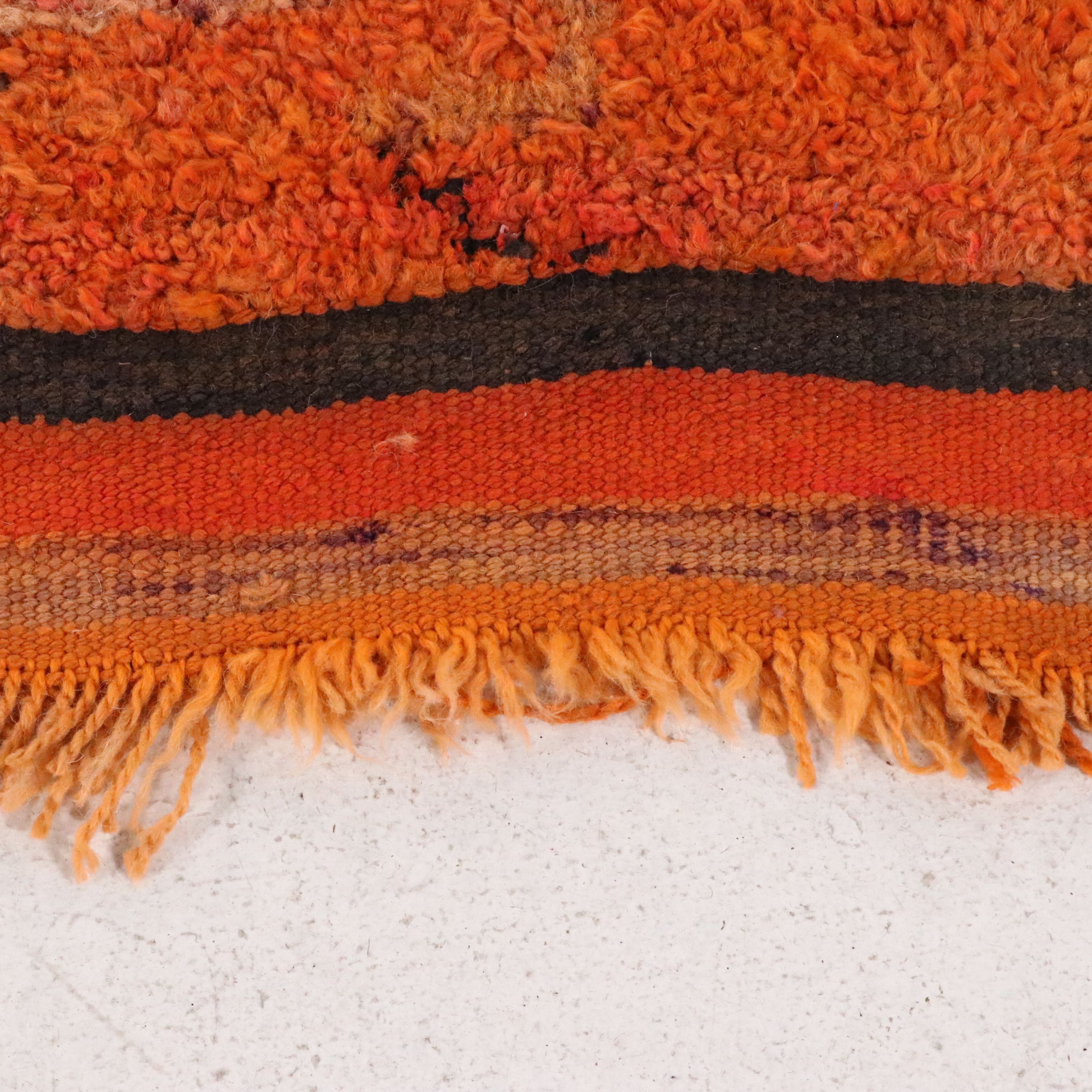 3'9 x 11'9 Hand-Knotted Turkish Village Carpet Runner Long Rug