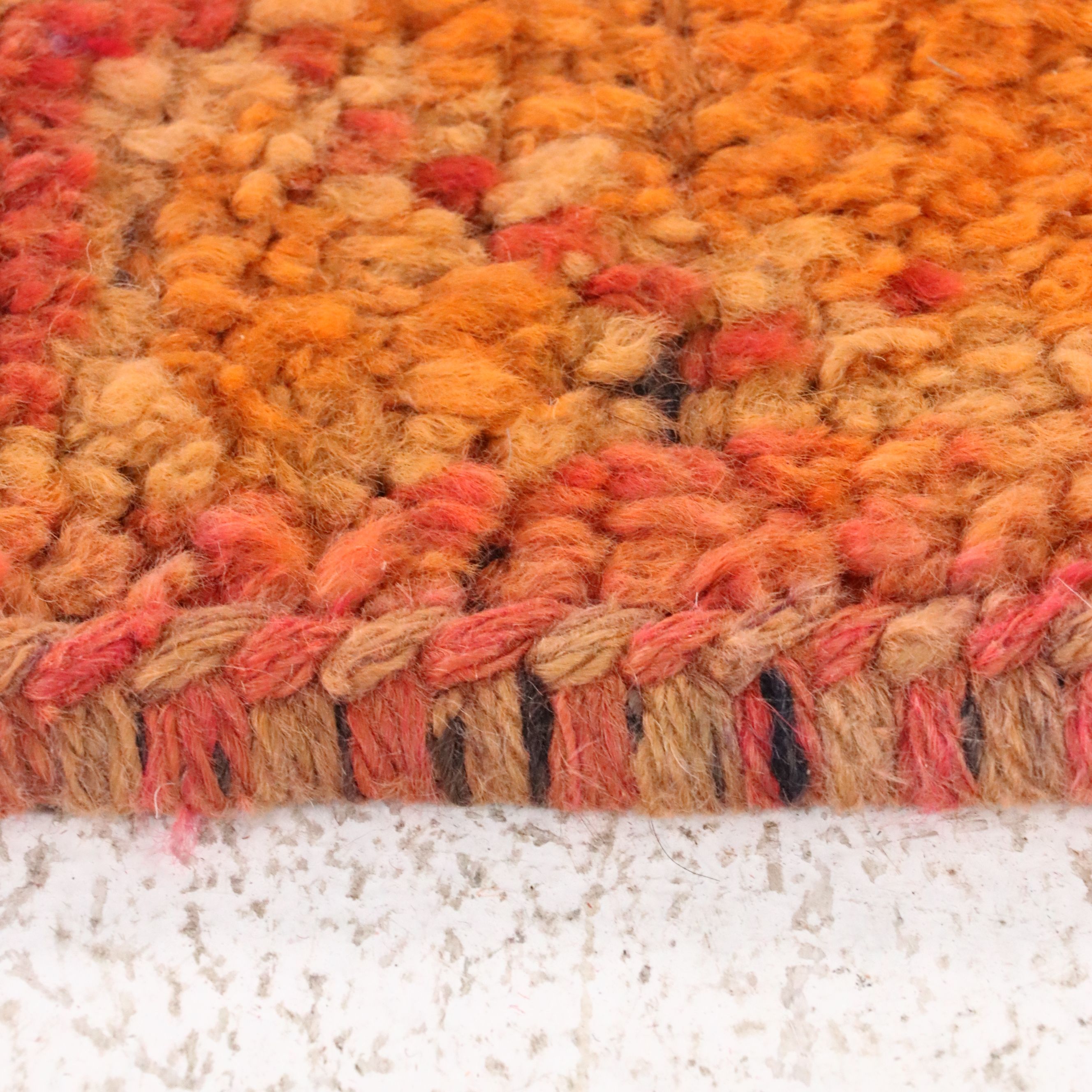 3'9 x 11'9 Hand-Knotted Turkish Village Carpet Runner Long Rug