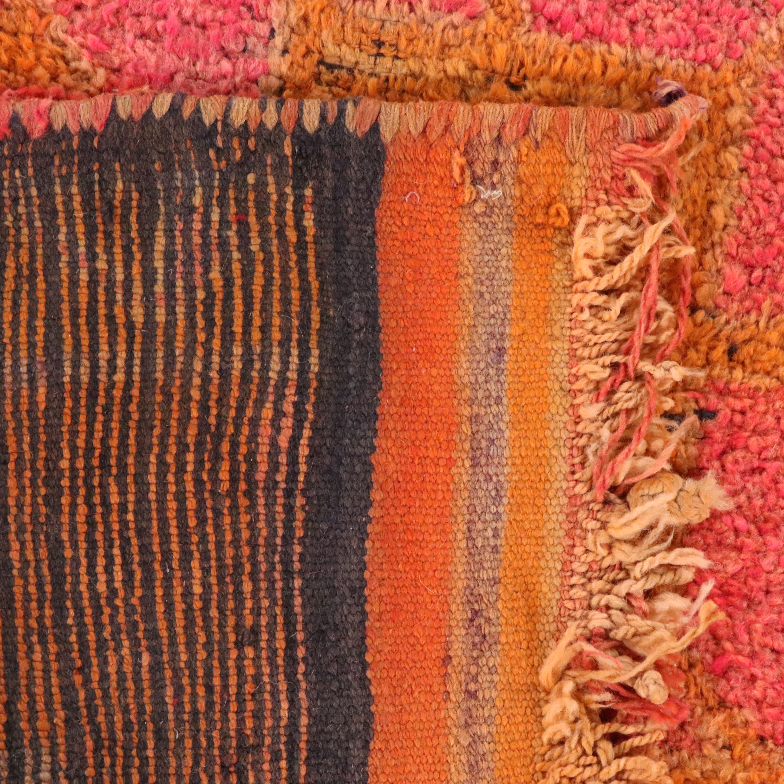 3'9 x 11'9 Hand-Knotted Turkish Village Carpet Runner Long Rug